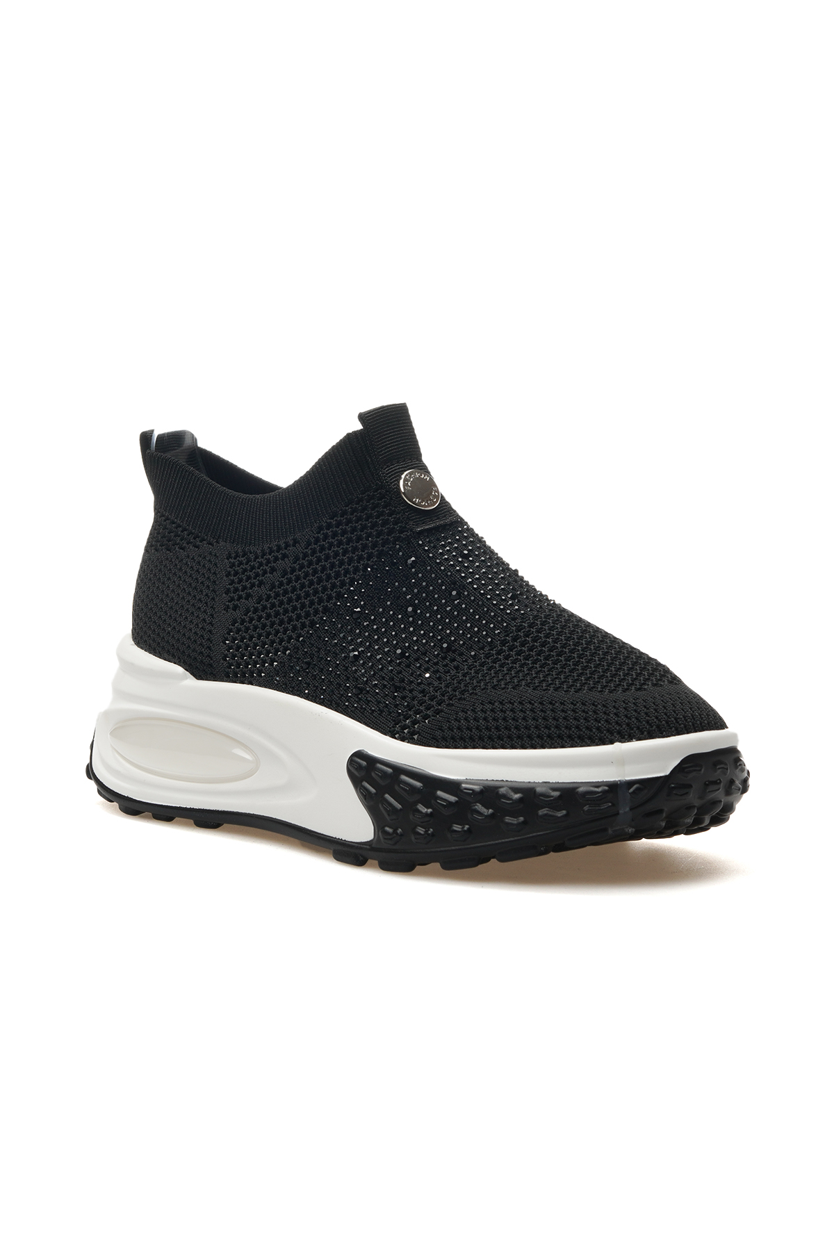 Kadın Taş Detaylı Sneaker Günlük Ayakkabı 25y 25y305-4 Z Siyah - Görsel 5