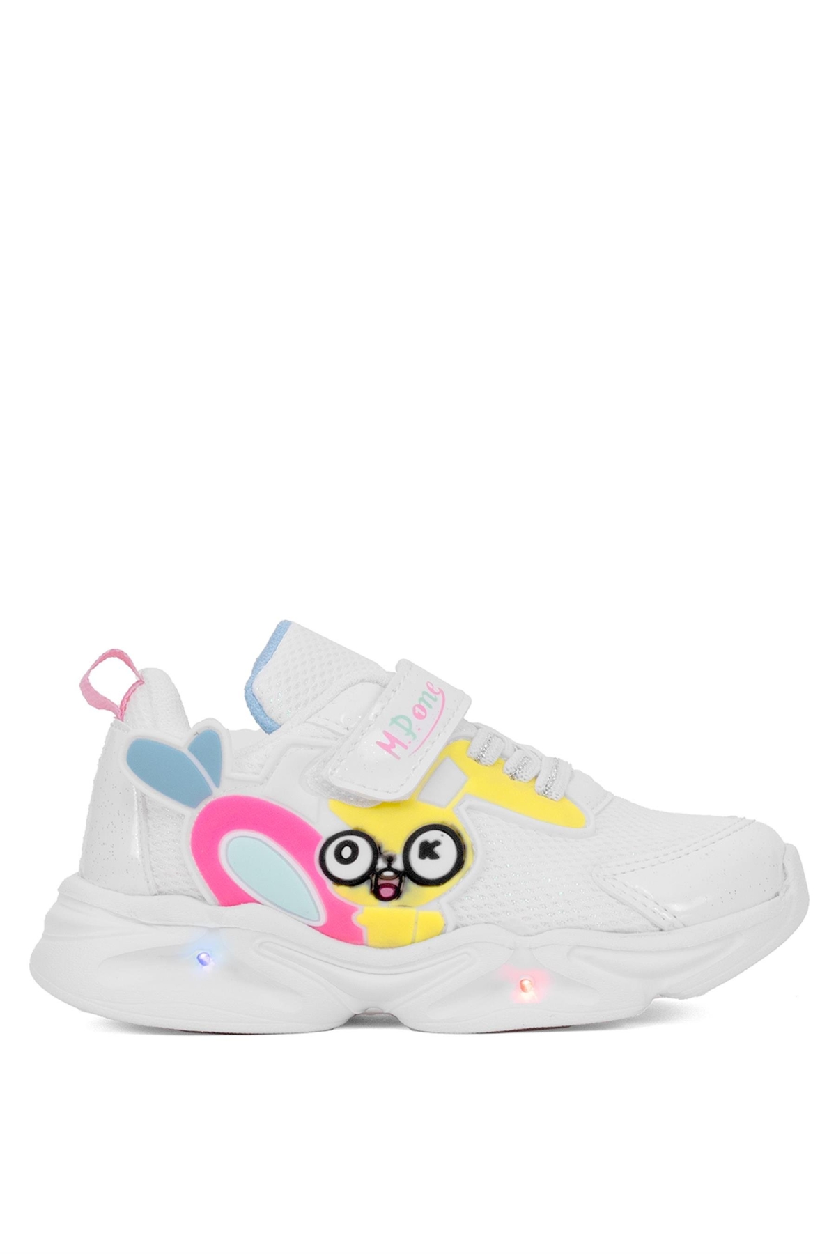 251-3435PT Patik Kız Çocuk Yürüyüş Ayakkabısı Beyaz - Pembe - Görsel 2
