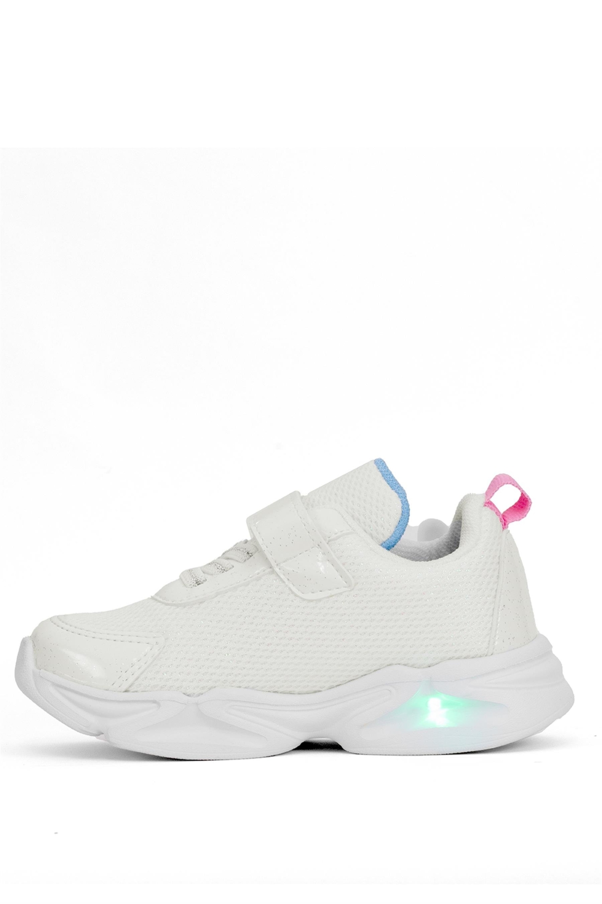 251-3435PT Patik Kız Çocuk Yürüyüş Ayakkabısı Beyaz - Pembe - Görsel 4