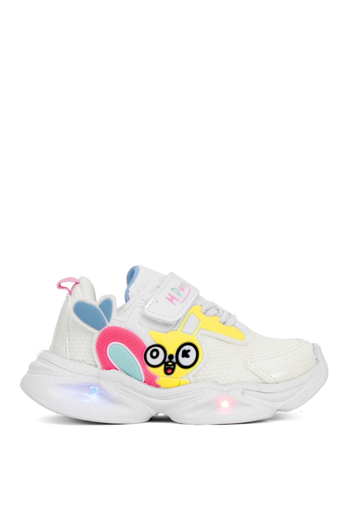 251-3435BB Bebe Kız Çocuk Yürüyüş Ayakkabısı Beyaz - Pembe - Görsel 2