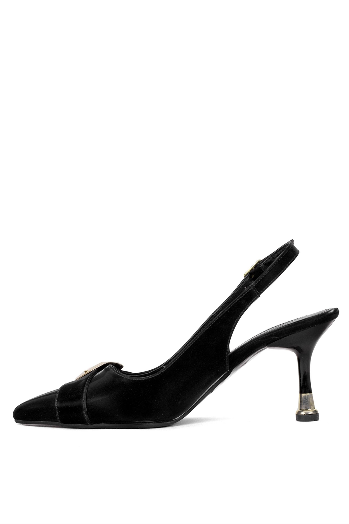 Elit CMR231T Kadın Klasik Topuklu Ayakkabı Siyah - Görsel 4