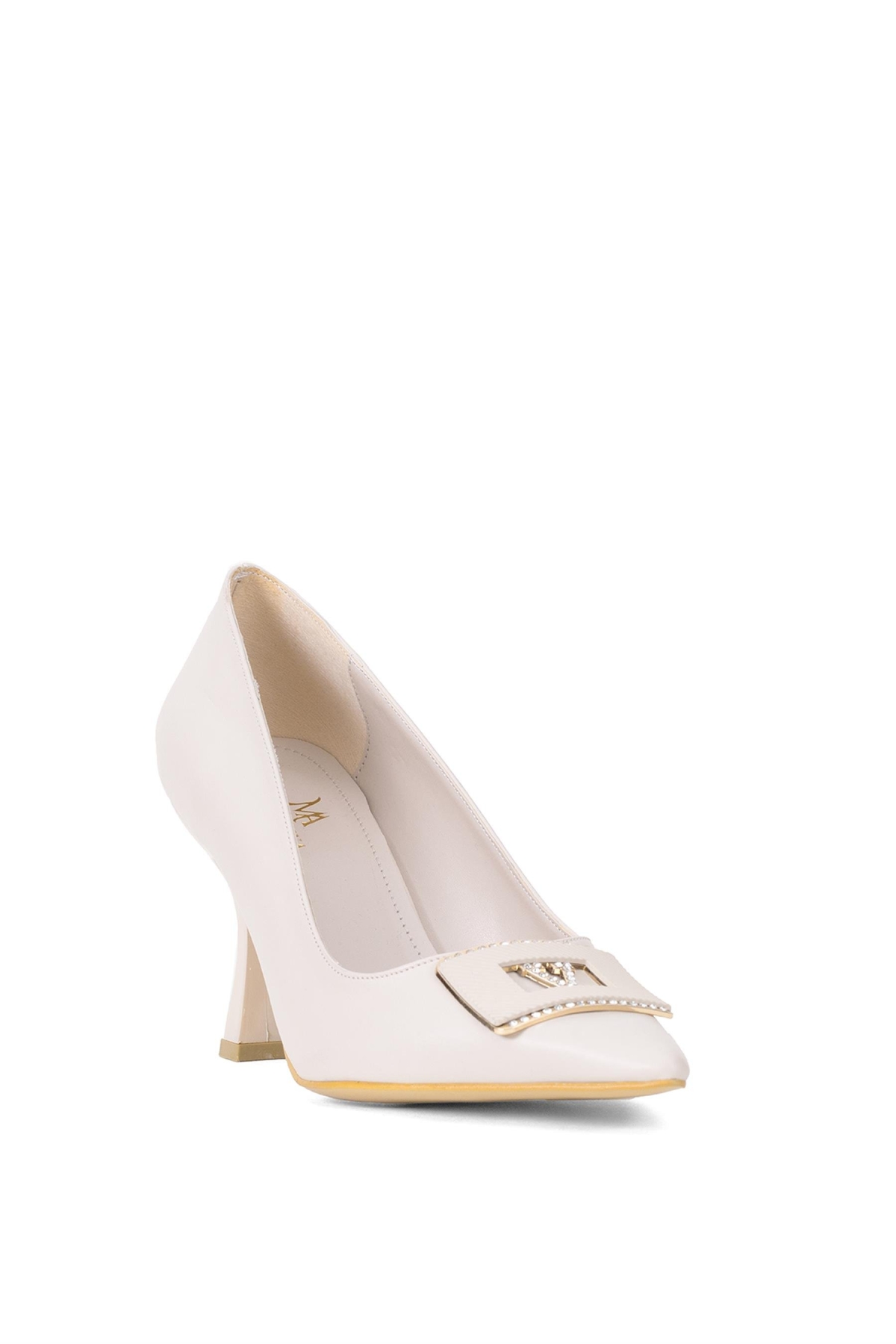 Elit Brk322C Kadın Tokalı Klasik Topuklu Ayakkabı Ten - Görsel 3