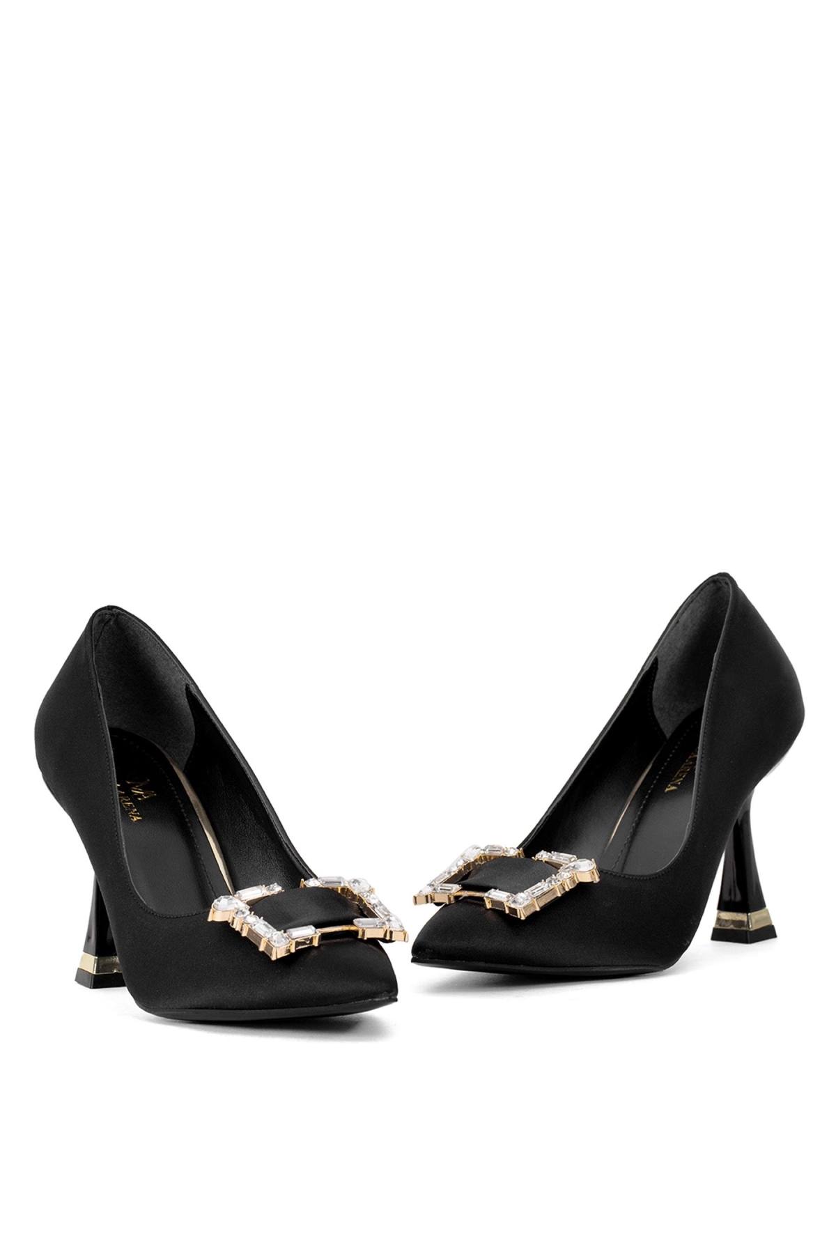 Elit Brk326S Kadın Tokalı Klasik Topuklu Ayakkabı Siyah - Görsel 6