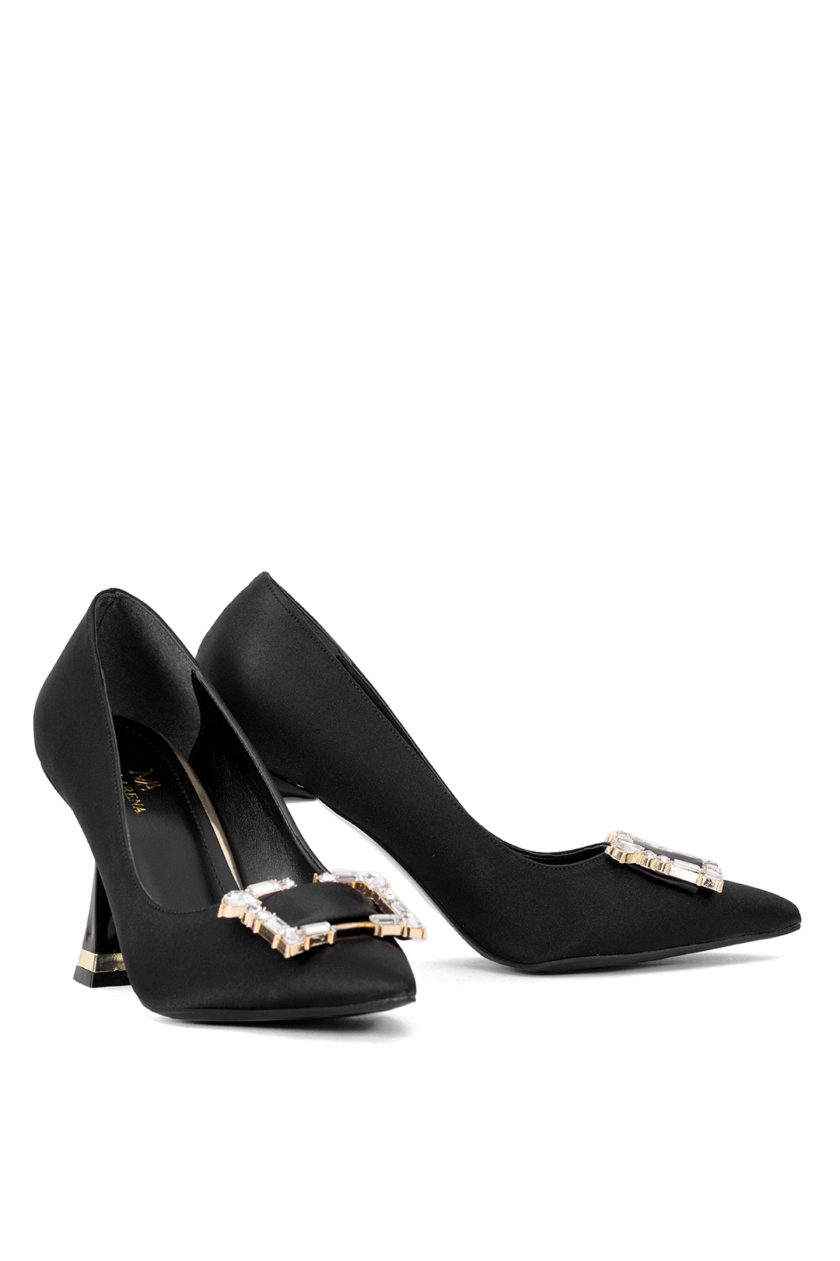 Elit Brk326S Kadın Tokalı Klasik Topuklu Ayakkabı Siyah - Görsel 7