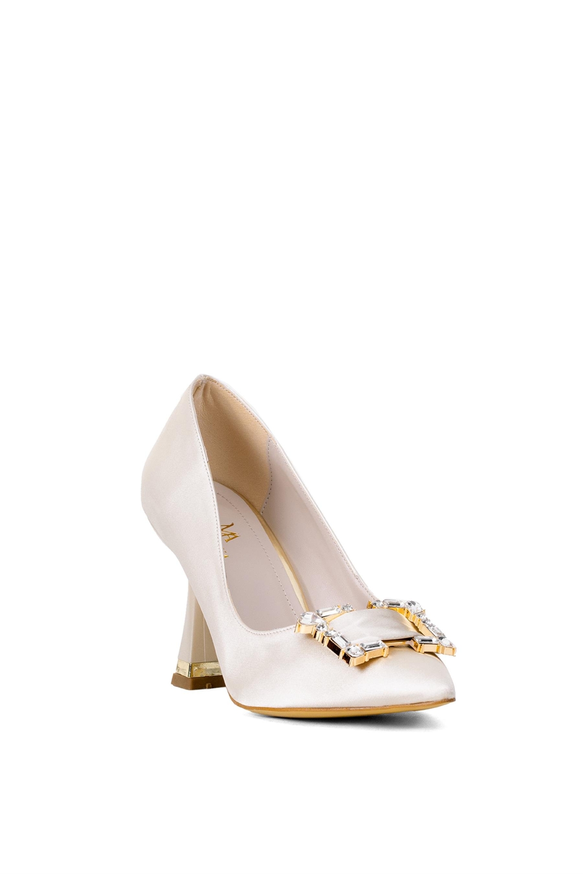 Elit Brk326S Kadın Tokalı Klasik Topuklu Ayakkabı Ten - Görsel 3