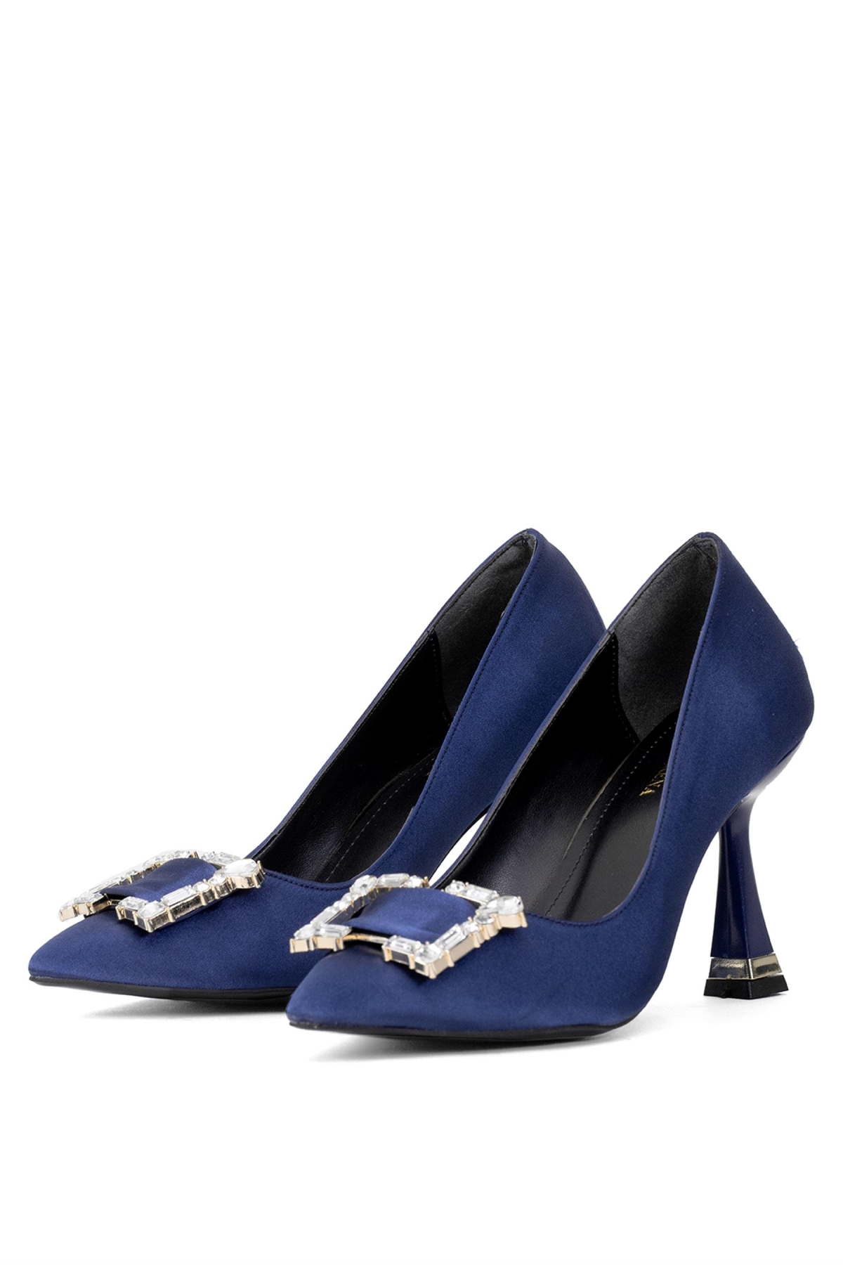 Elit Brk326S Kadın Tokalı Klasik Topuklu Ayakkabı Lacivert - Görsel 6