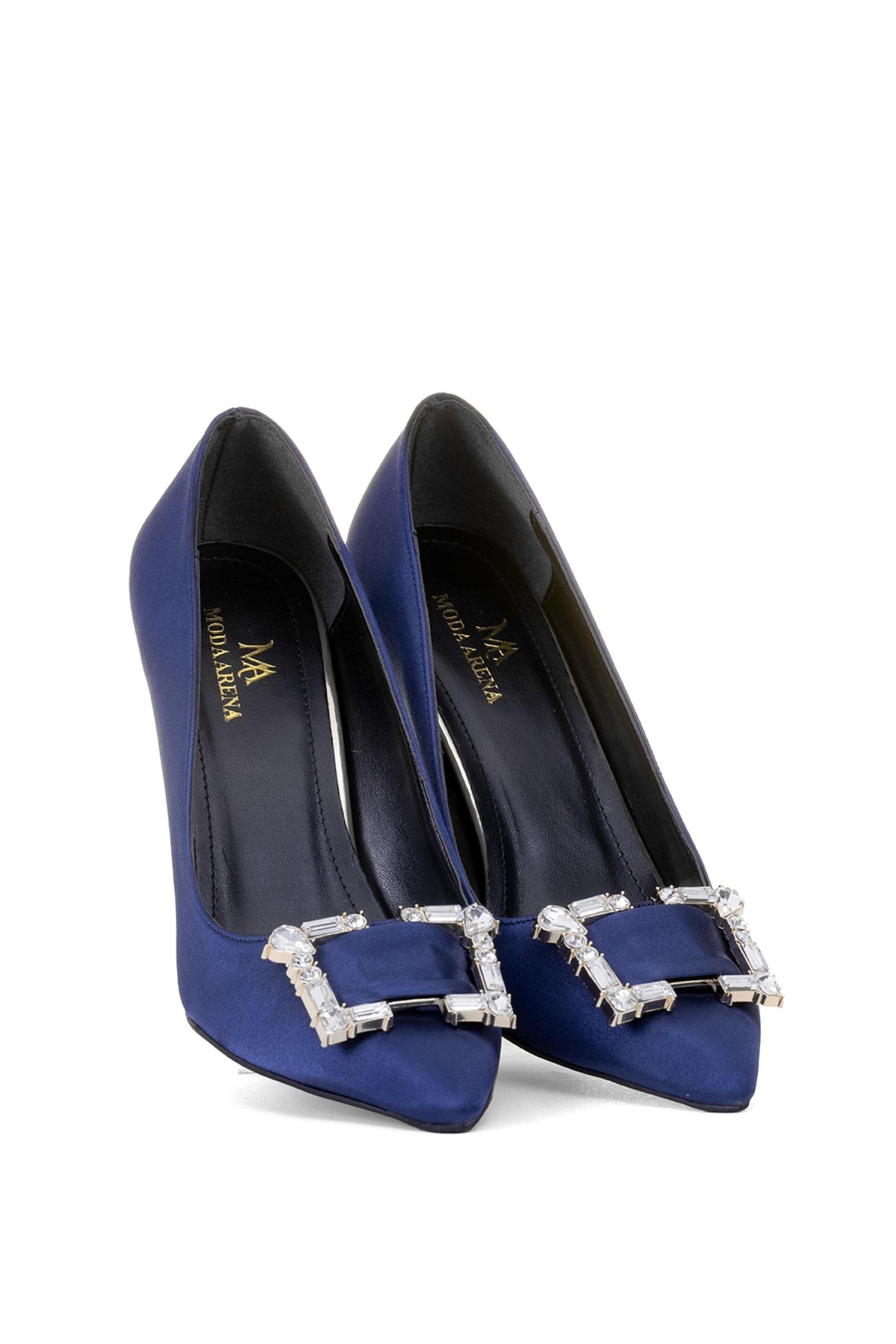 Elit Brk326S Kadın Tokalı Klasik Topuklu Ayakkabı Lacivert - Görsel 7