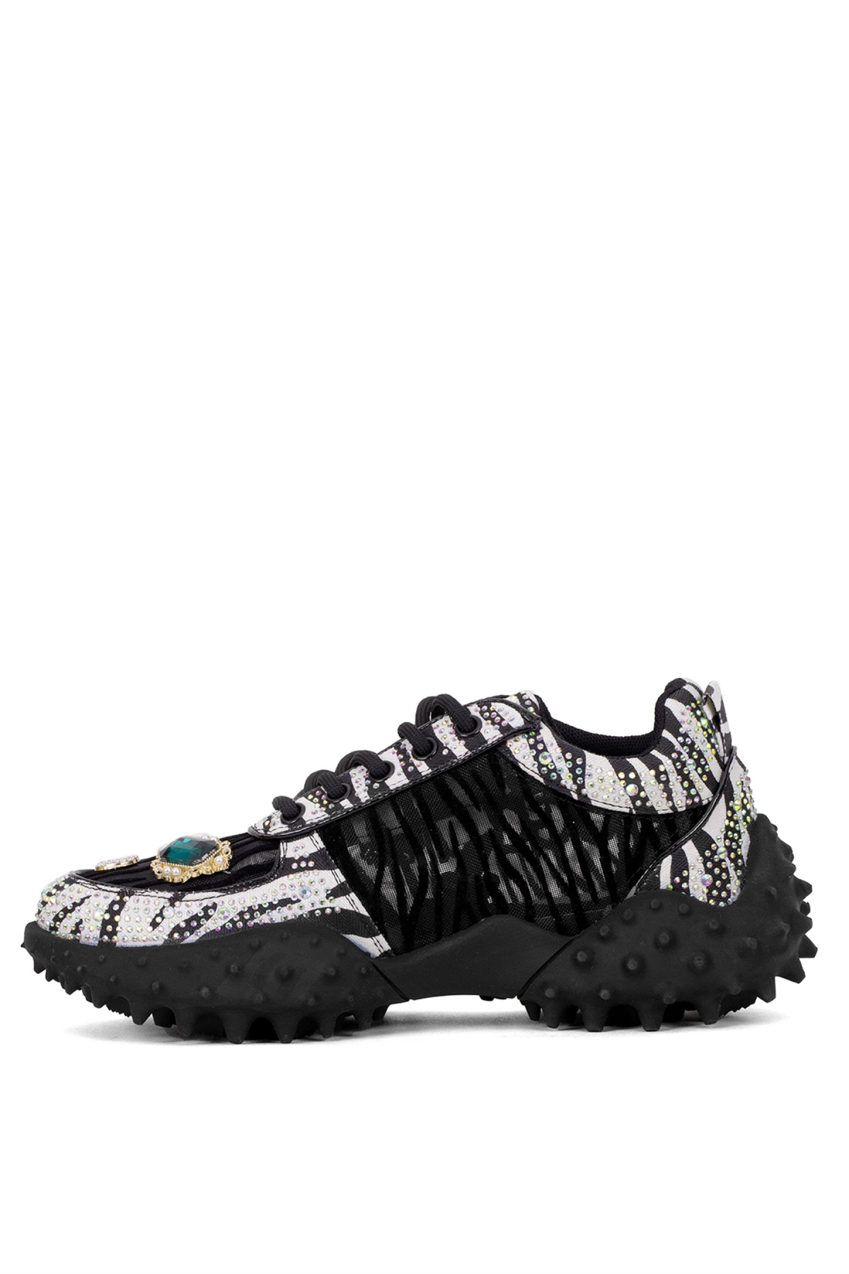25Y338 Kadın Taşlı Yürüyüş Ayakkabısı Siyah - Görsel 4