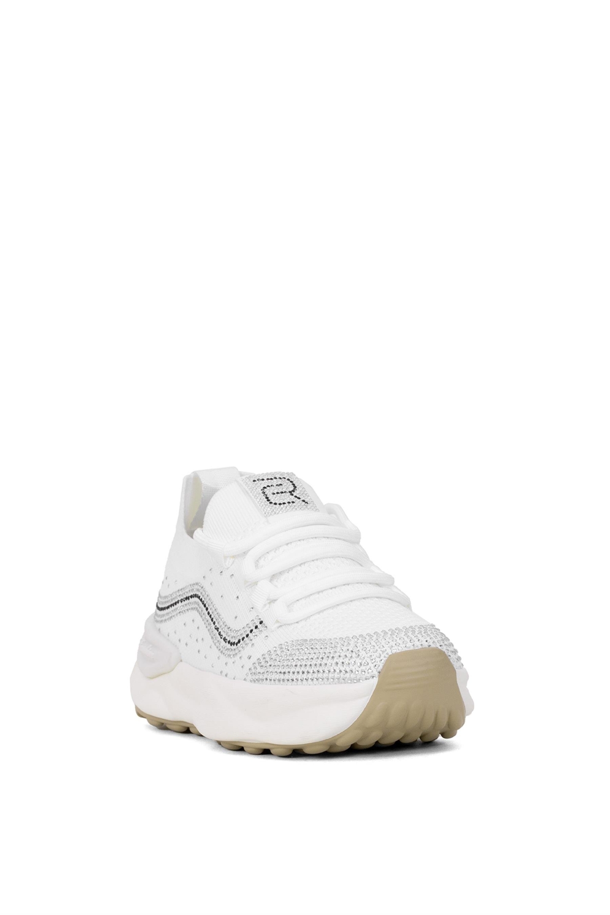25Y310-4 Kadın Taşlı Yürüyüş Ayakkabısı Beyaz - Görsel 3