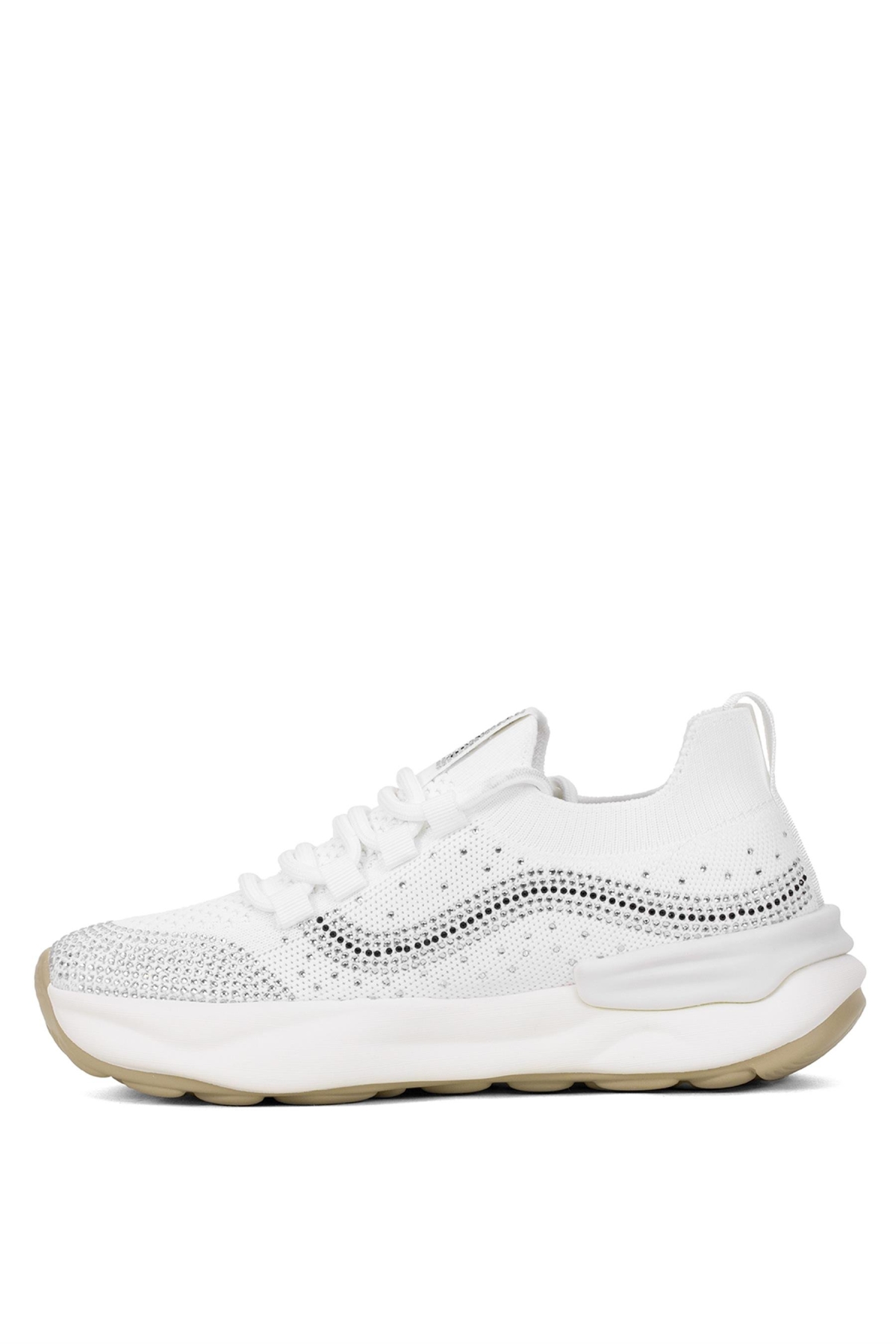 25Y310-4 Kadın Taşlı Yürüyüş Ayakkabısı Beyaz - Görsel 4