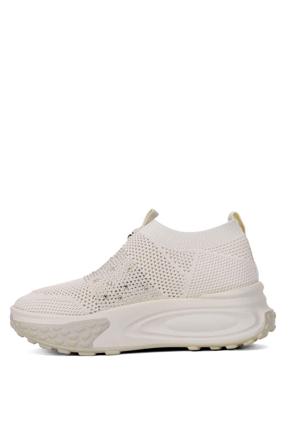 25Y305-4 Kadın Taşlı Yürüyüş Ayakkabısı Bej - Görsel 4