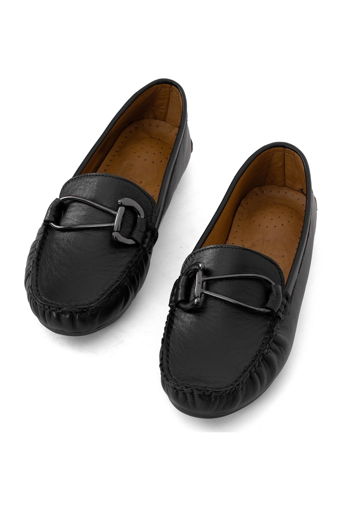 Elit BrkE-25C Kadın Hakiki Deri Rahat Ayakkabı Siyah - Görsel 5