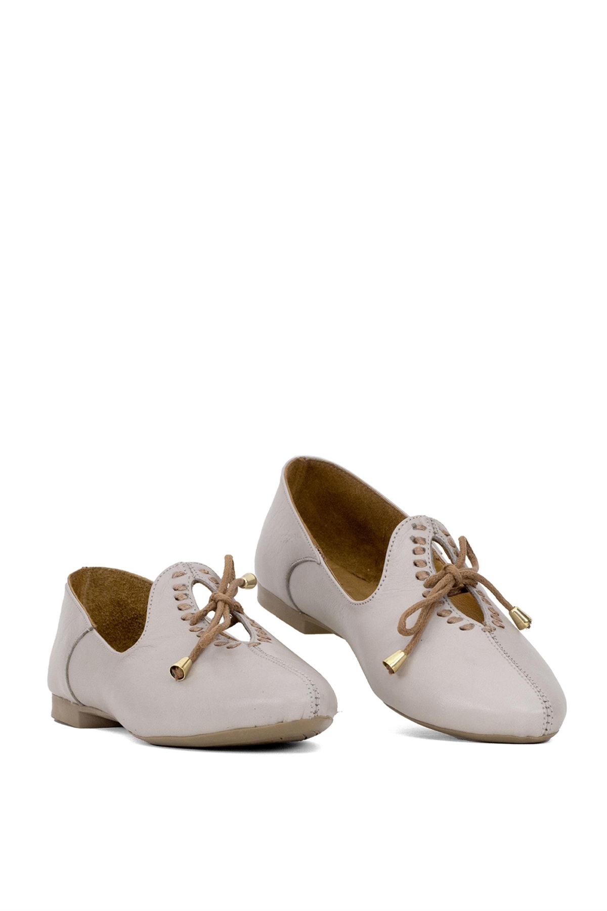 Elit Brk300C Kadın Deri Rahat Ayakkabı Bej - Görsel 6