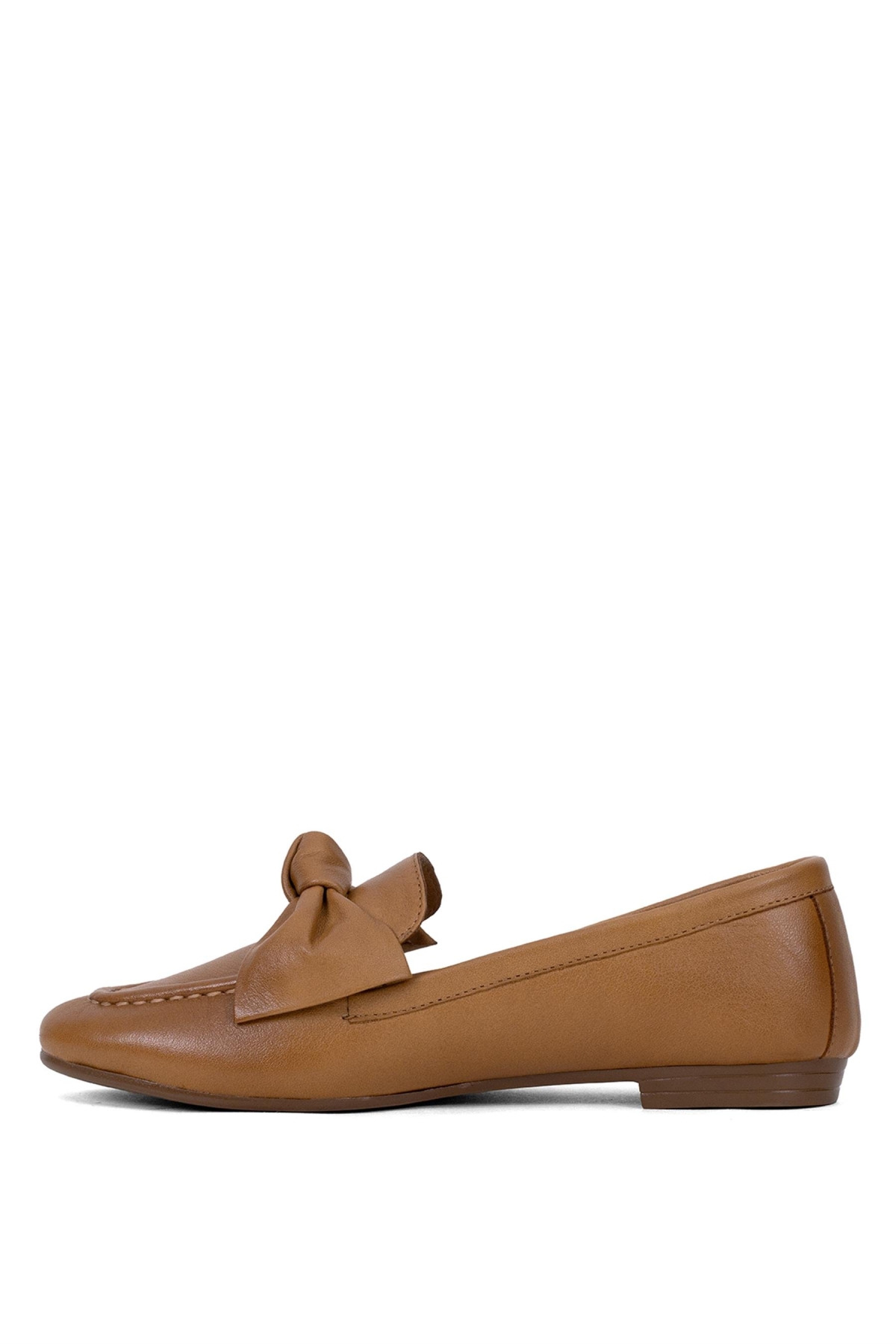 Elit Brk108C Kadın Hakiki Deri Babet Taba - Görsel 4