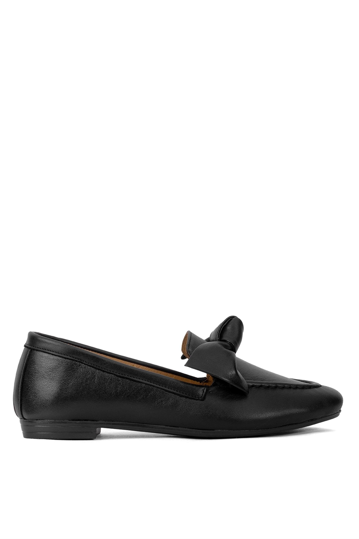 Elit Brk108C Kadın Hakiki Deri Babet Siyah - Görsel 2