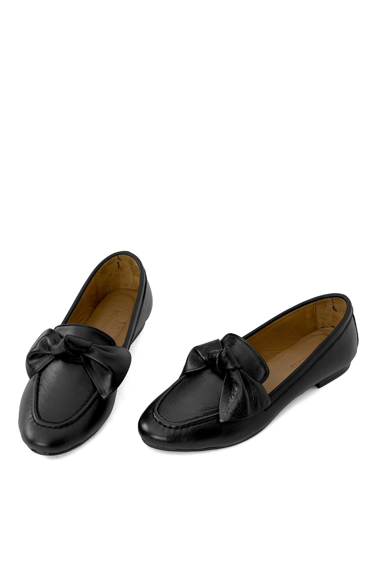 Elit Brk108C Kadın Hakiki Deri Babet Siyah - Görsel 7