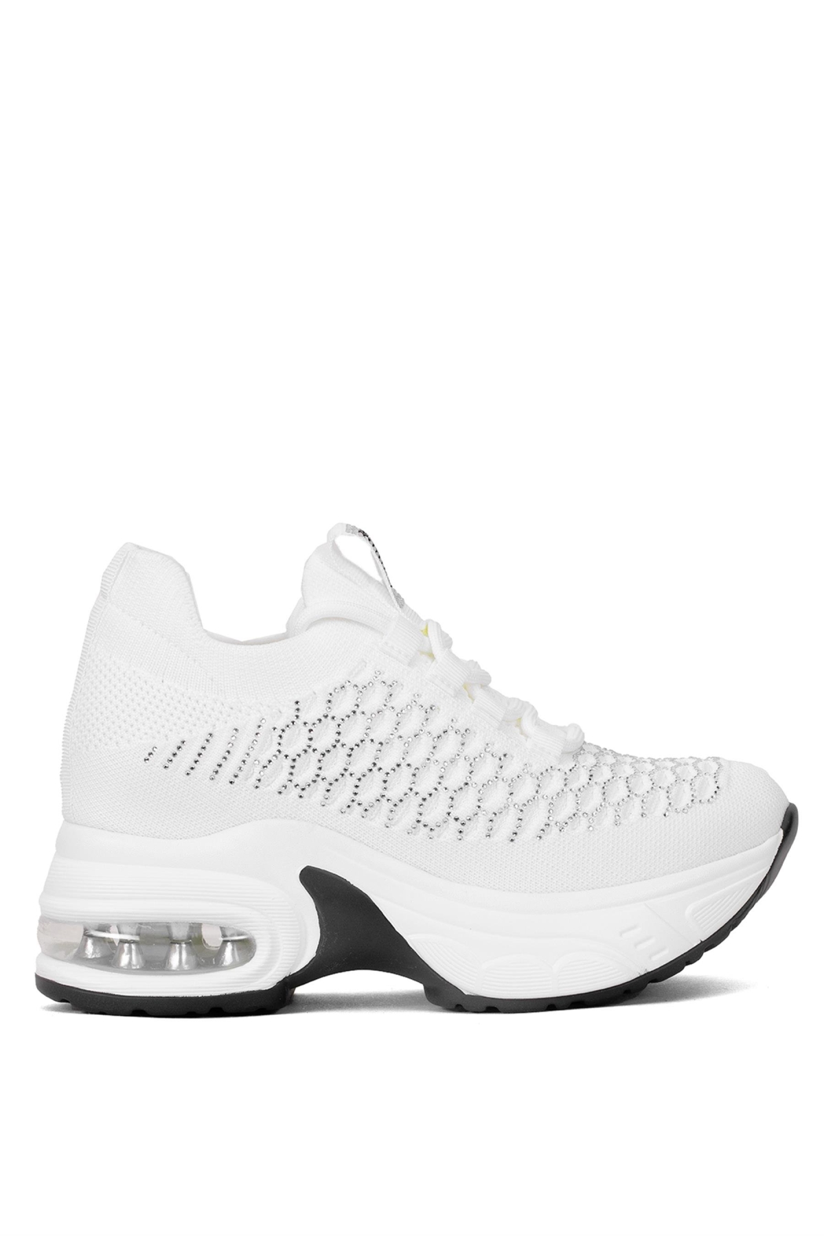 25Y300-22 Kadın Taşlı Yürüyüş Ayakkabısı Beyaz - Görsel 2