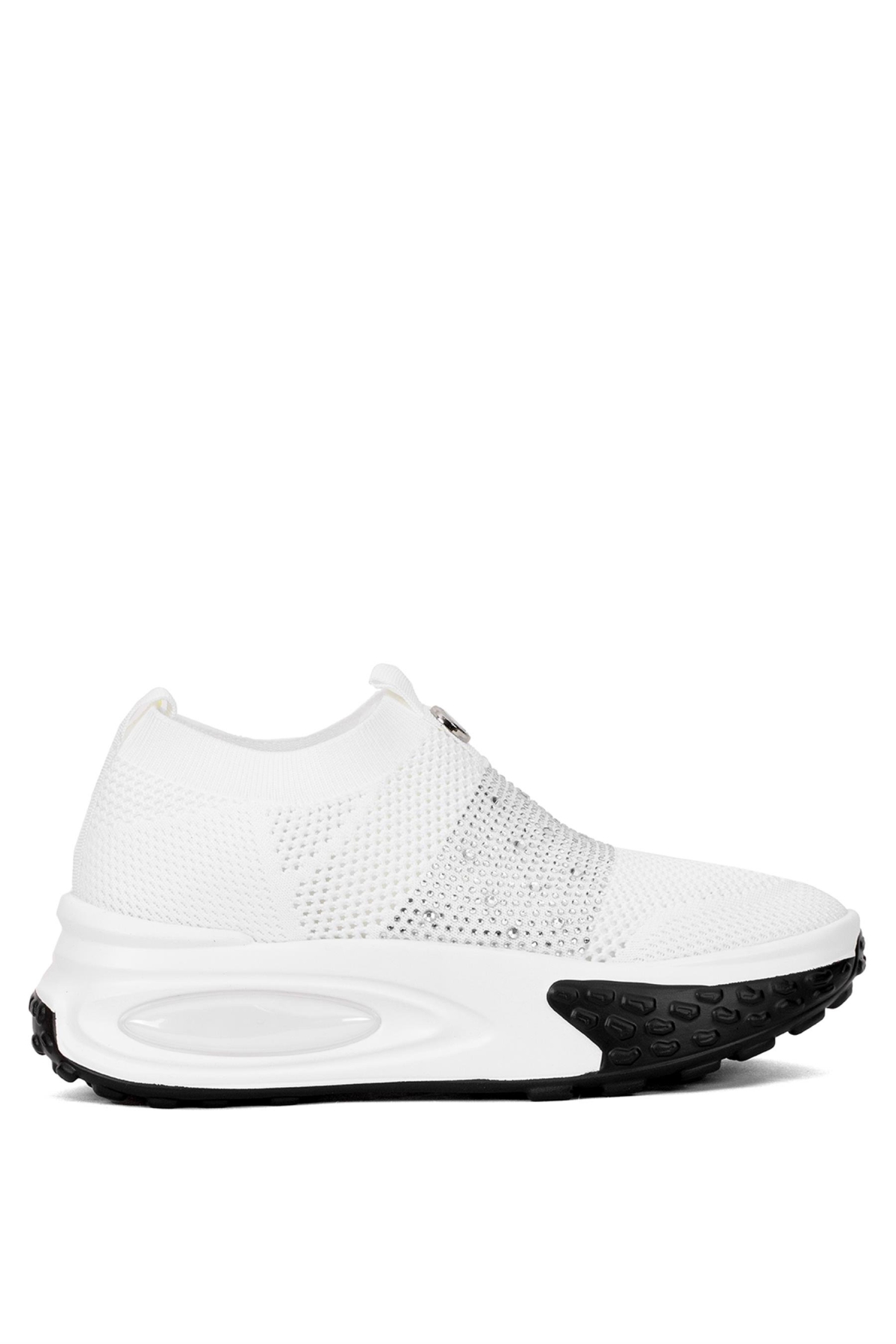 25Y305-4 Kadın Taşlı Yürüyüş Ayakkabısı Beyaz - Görsel 2