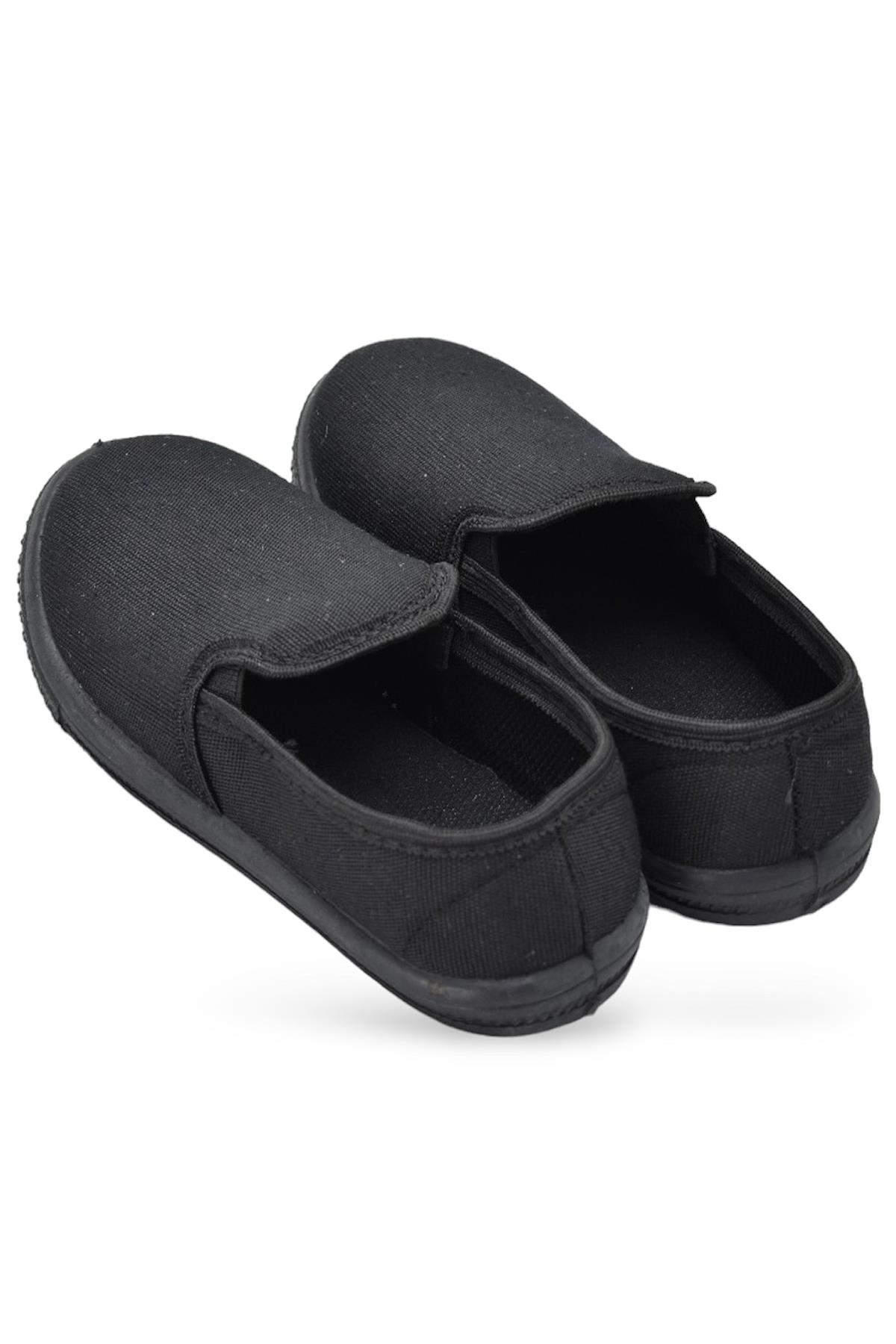 002 Çocuk Keten Bez Ayakkabı Beyaz Renk Keten Ayakkabı Spor - Görsel 4