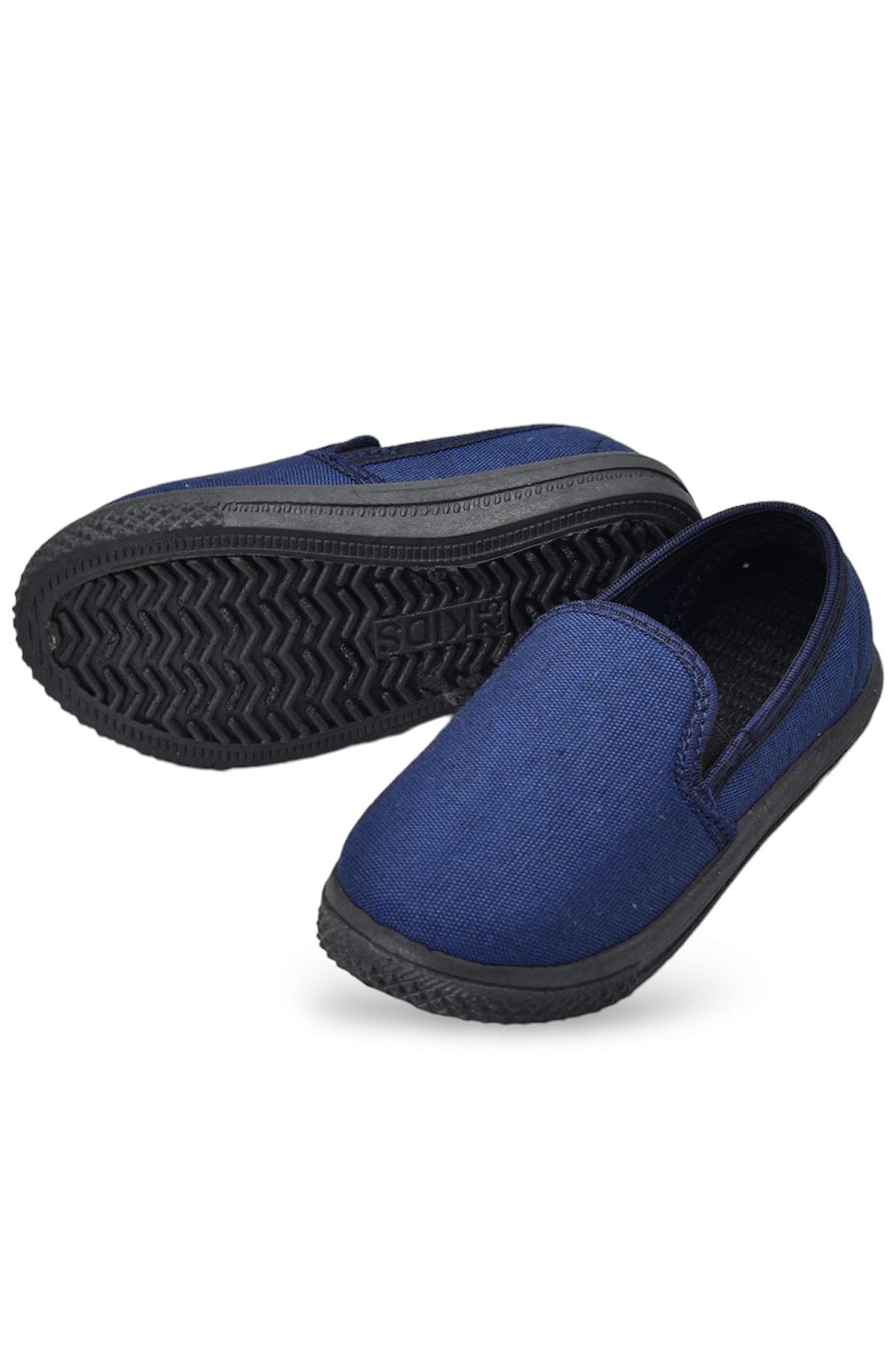 002 Çocuk Keten Bez Ayakkabı Beyaz Renk Keten Ayakkabı Spor - Görsel 3