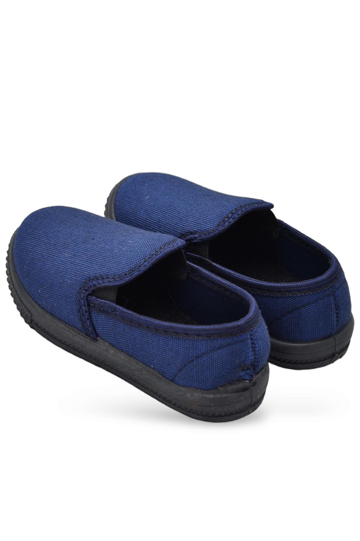 002 Çocuk Keten Bez Ayakkabı Beyaz Renk Keten Ayakkabı Spor - Görsel 4