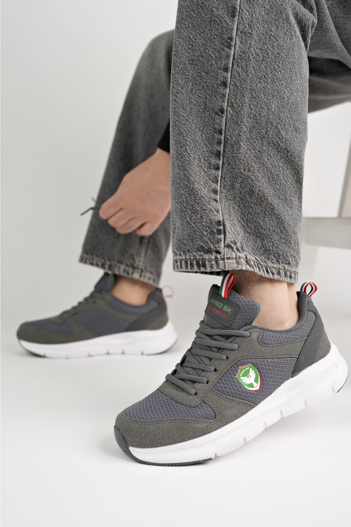 Amed Spor HURCAZH Erkek Ortopedik Günlük Bağcıklı Sneaker Spor Ayakkabı - Görsel 6