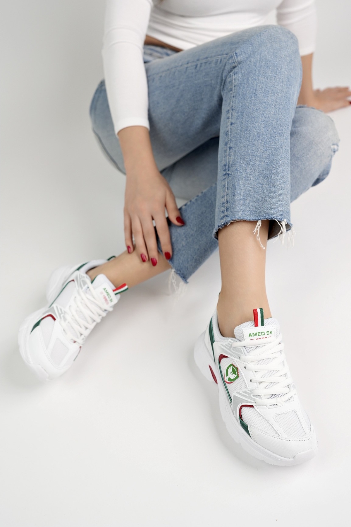 Amed Spor BRAİN Unisex Ortopedik Günlük Bağcıklı Sneaker Spor Ayakkabı - Görsel 9