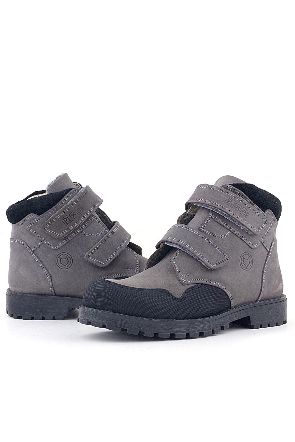 Pixel Hakiki Deri Gri Cırtlı Erkek Çocuk Bot - Görsel 8