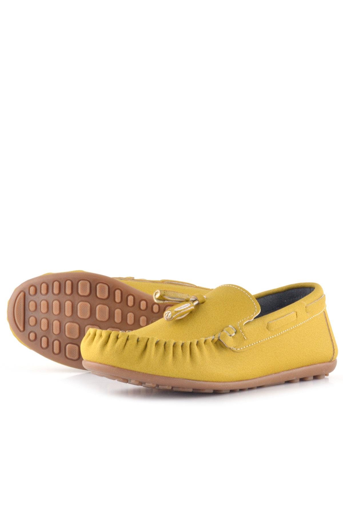 Sarı Cilt Erkek Çocuk Makosen Ayakkabı - Görsel 7