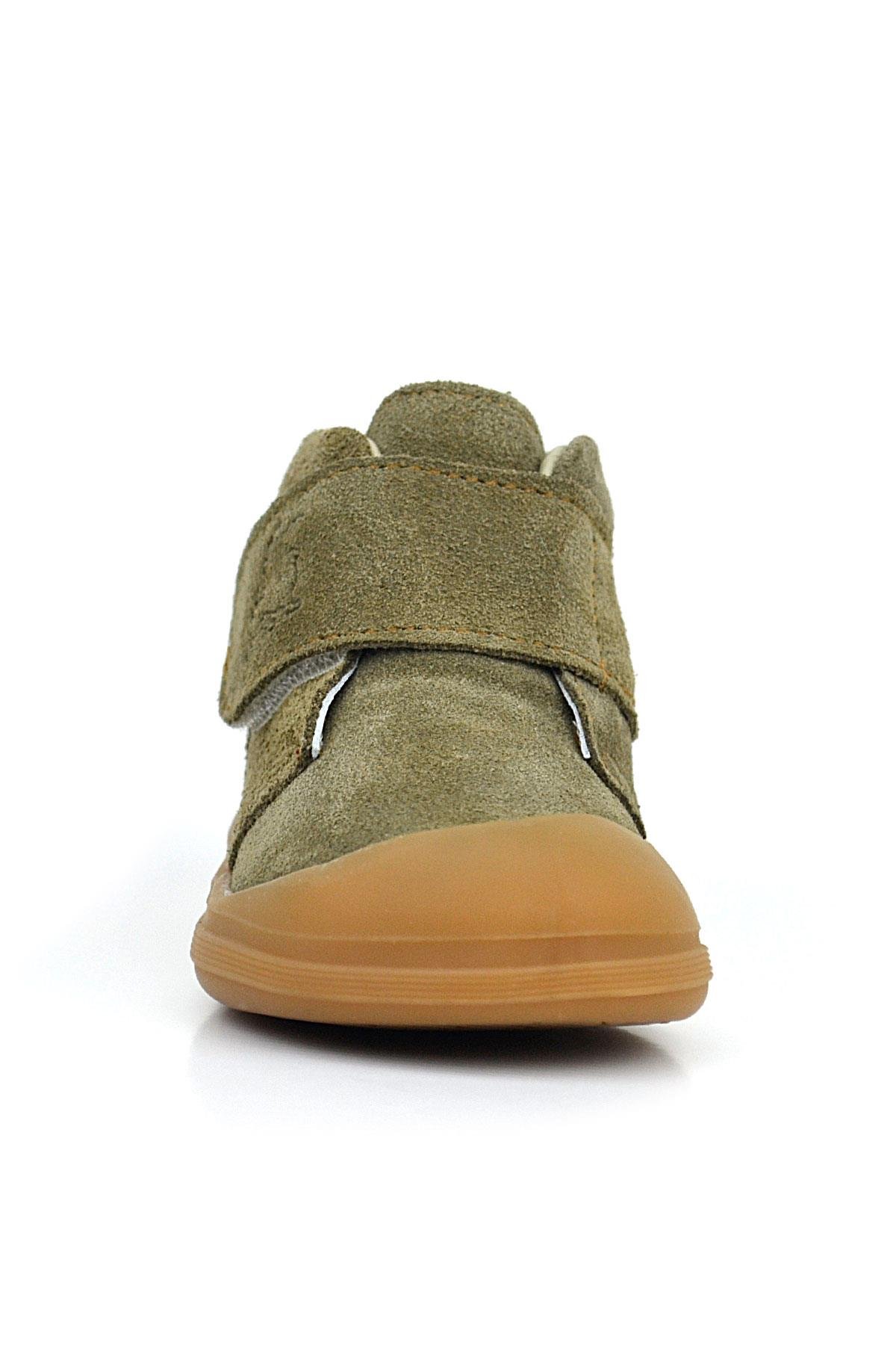 Yoohoo Hakiki Deri Haki Yeşil Cırtlı Unisex Bebek Bot - Görsel 4