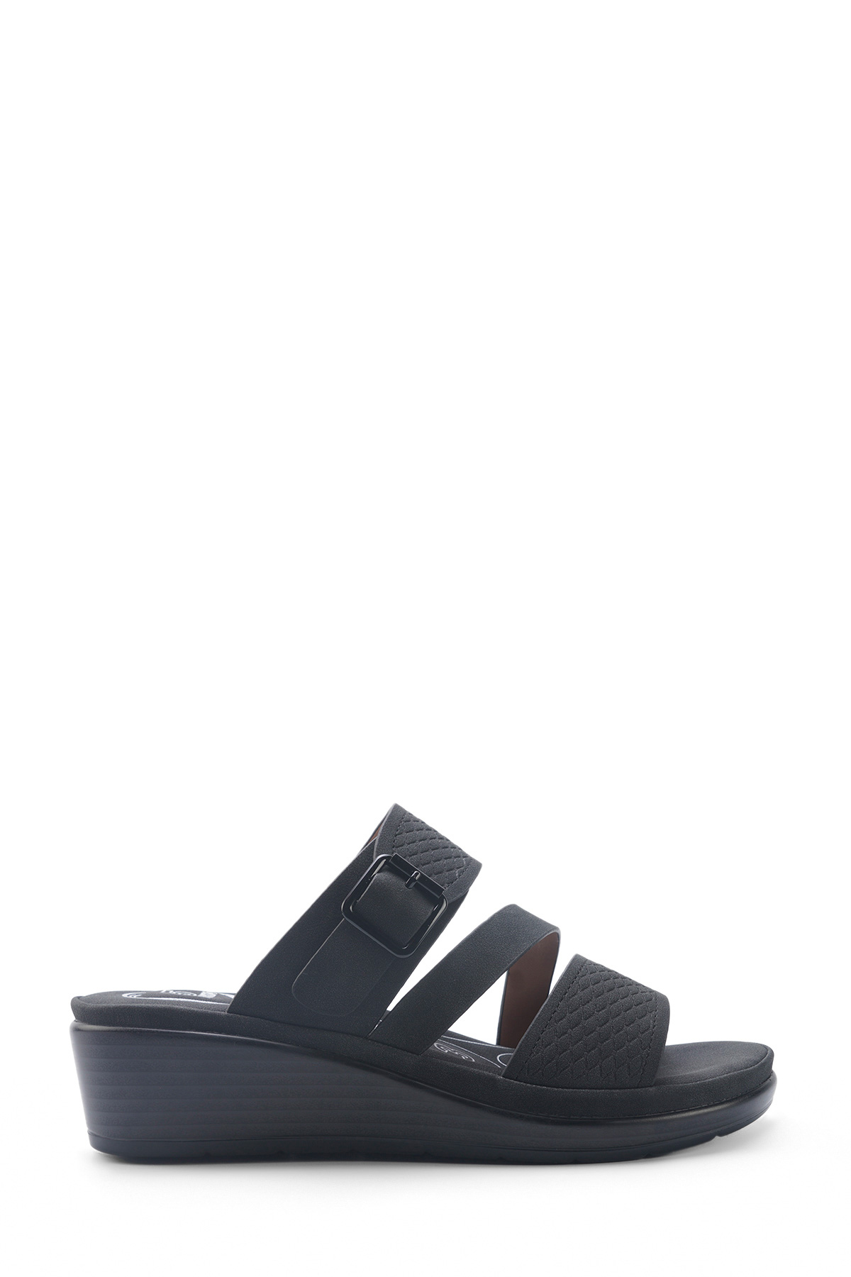 105511.Z5FX Siyah Kadın Dolgu Topuk Terlik - Görsel 2