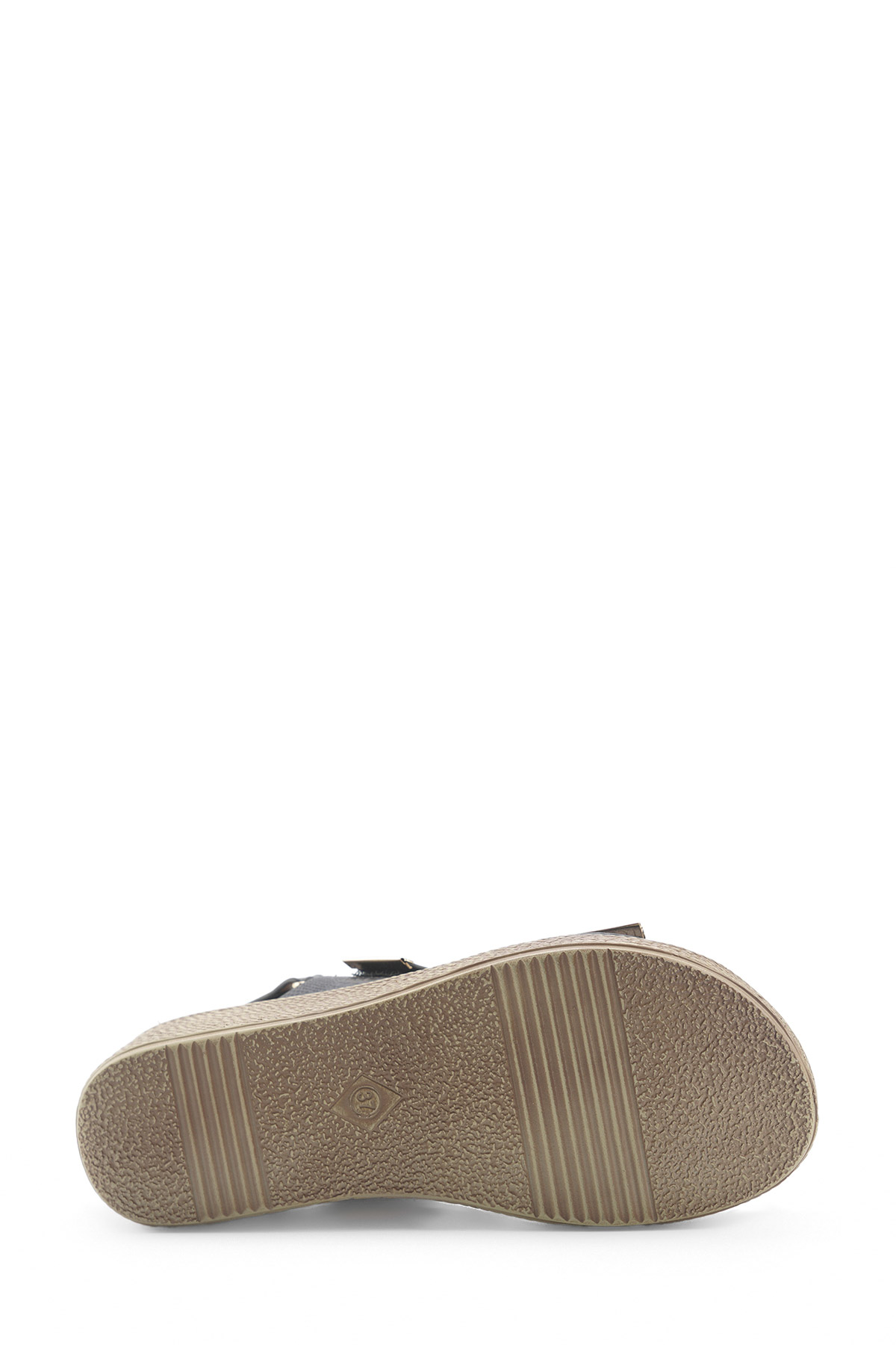 325096.Z 5FX Siyah Kadın Dolgu Topuk Sandalet - Görsel 5