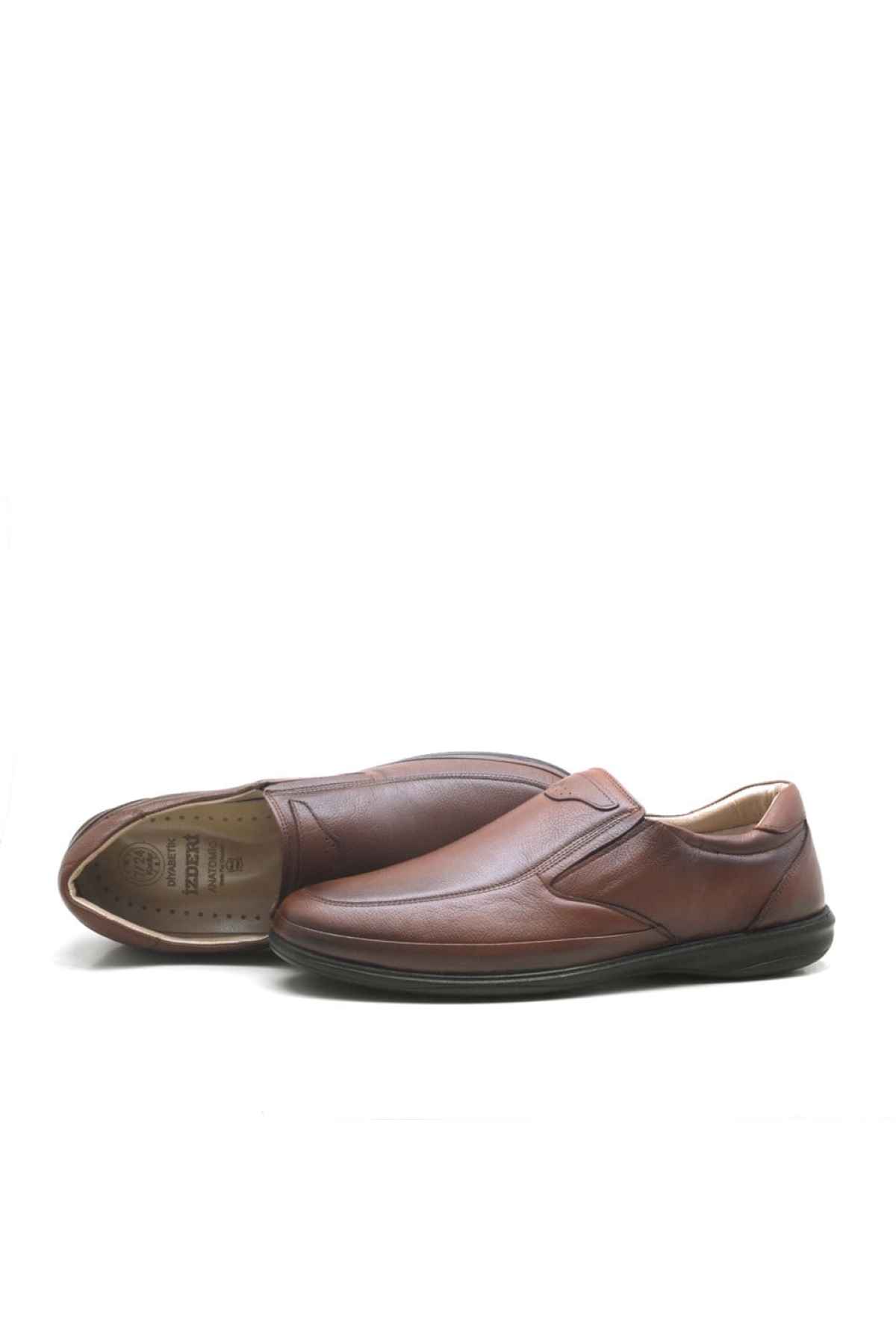 Taba Deri Diyabetik Anatomik Büyük Numara Erkek Ayakkabı - Görsel 4