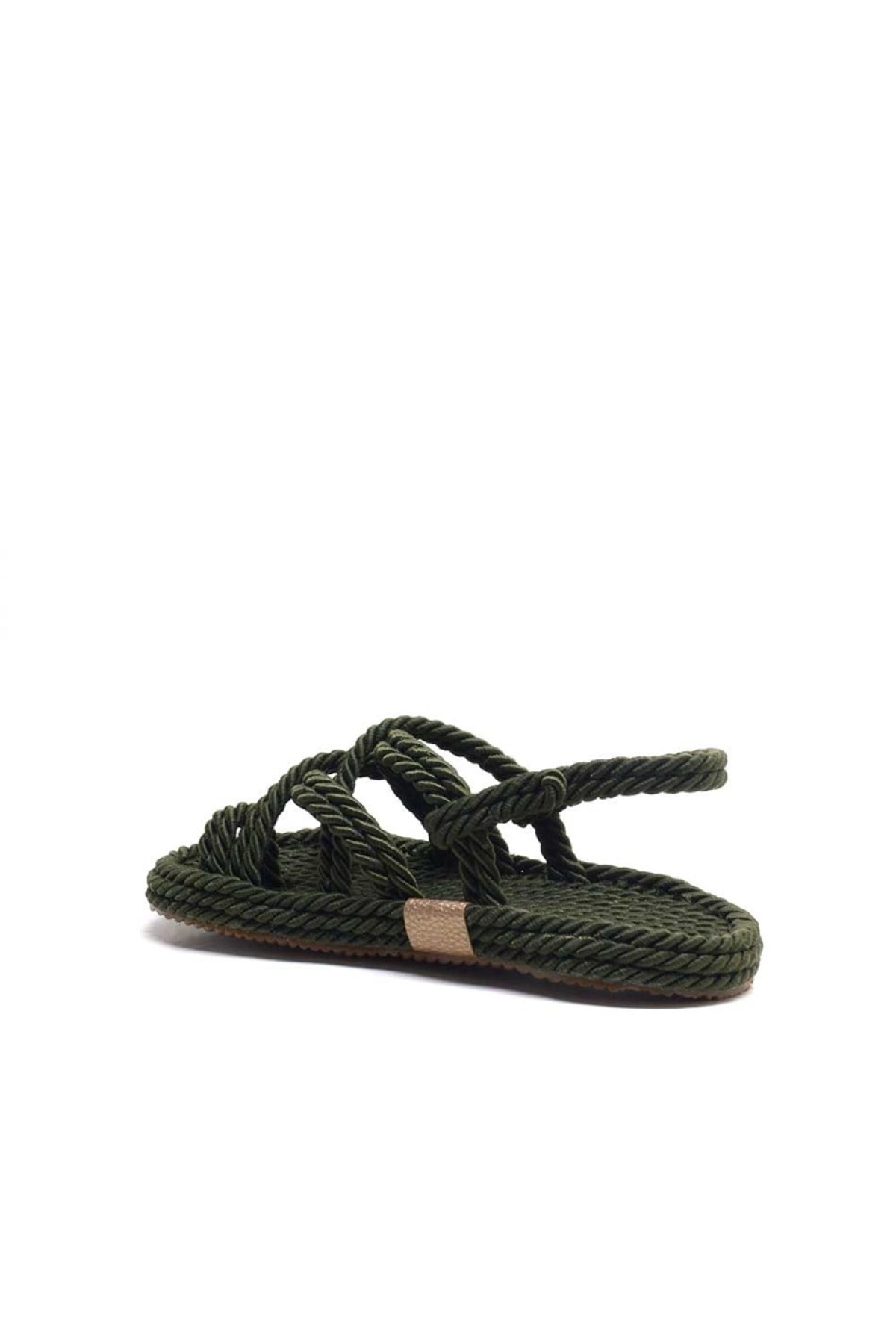 Haki Parmak Arası Kadın Halat İp Sandalet - Görsel 4
