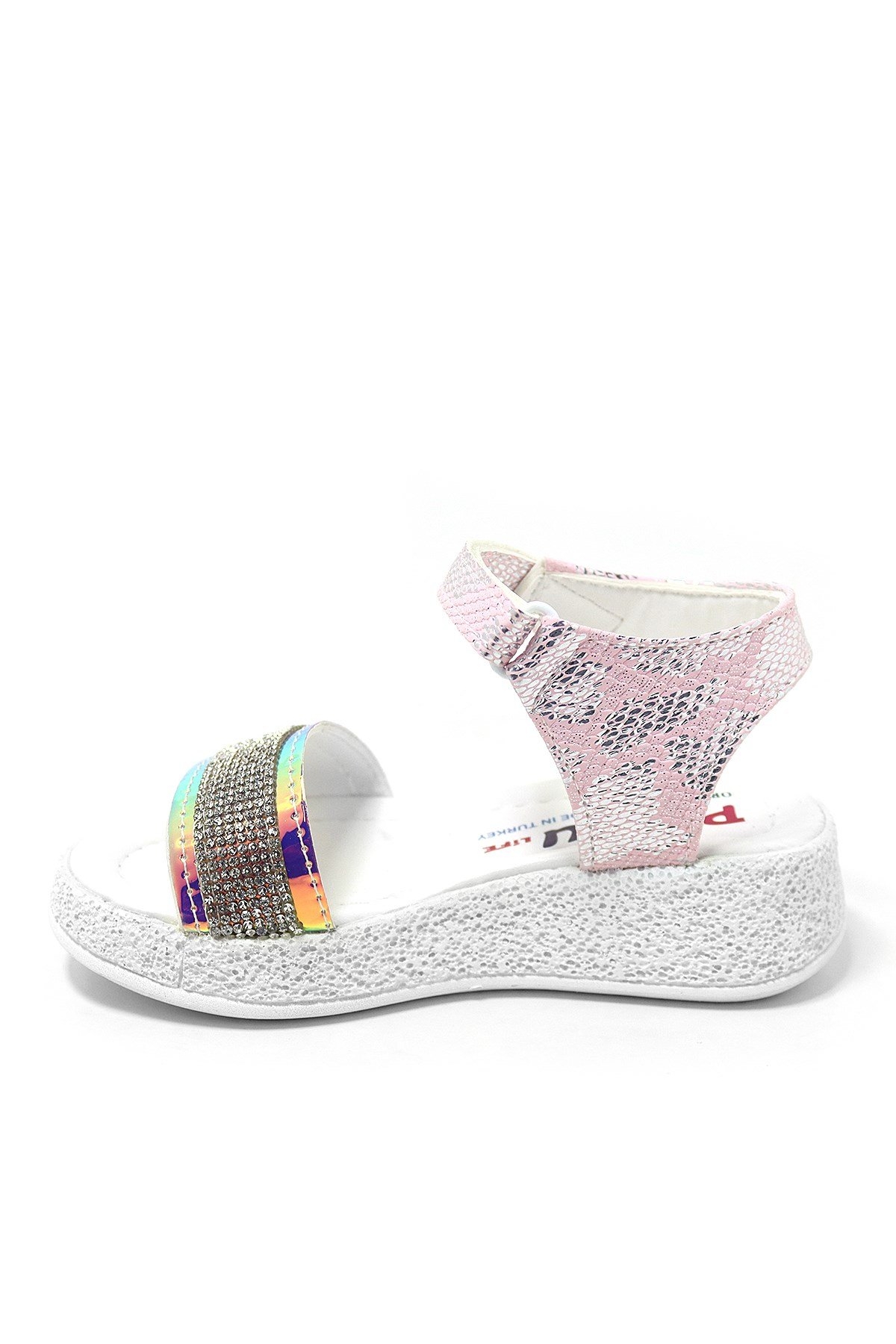 Artico Pingu Gloria Pembe Taşlı Kız Çocuk Sandalet - Görsel 4