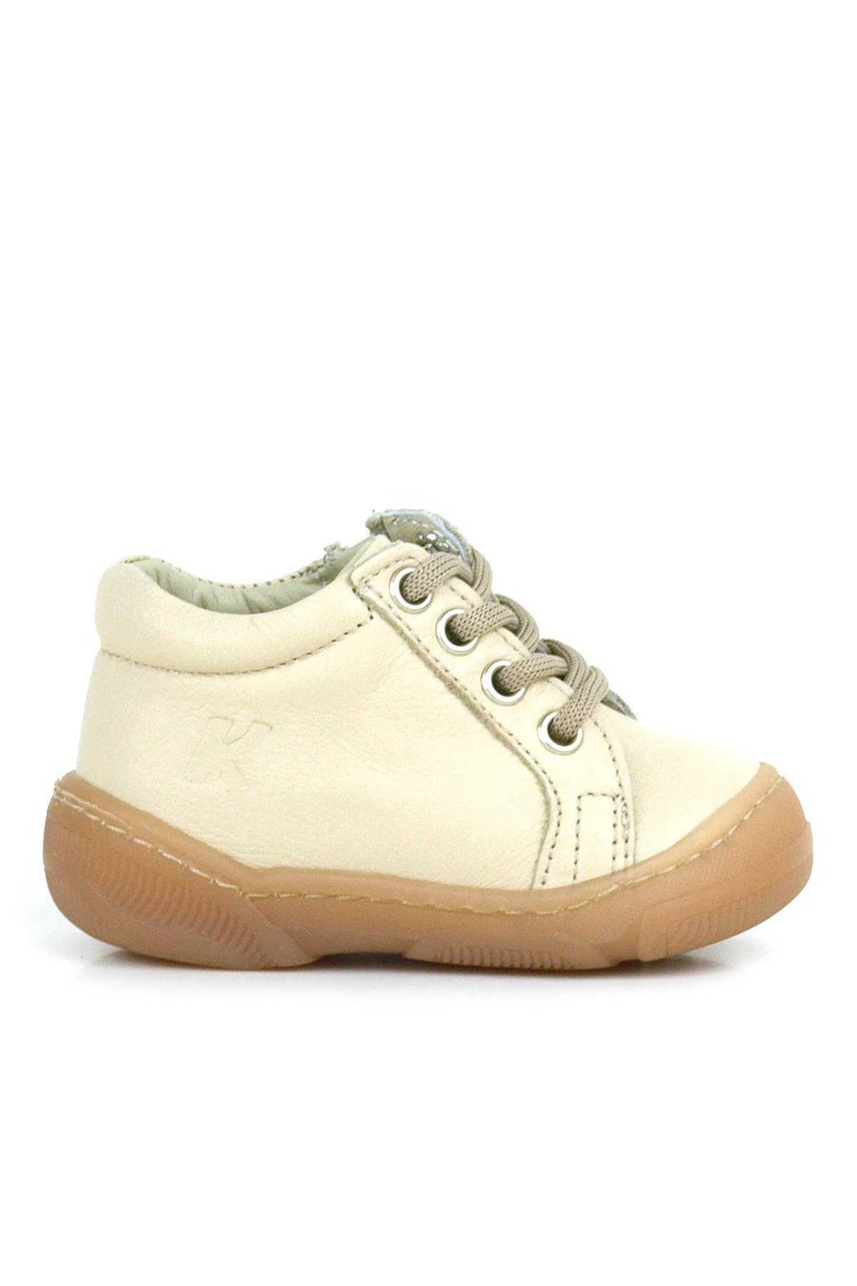 Anatomik Yumuşak Hakiki Deri Fermuarlı Bej Bebek Bot Ayakkabı - Görsel 3