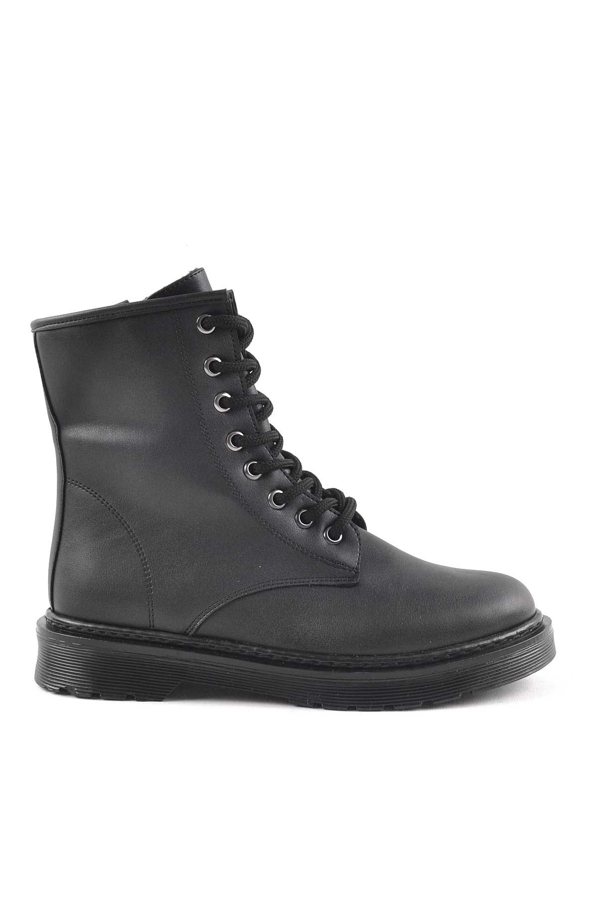 Amelia Mat Siyah Kadın Postal Bot - Görsel 3