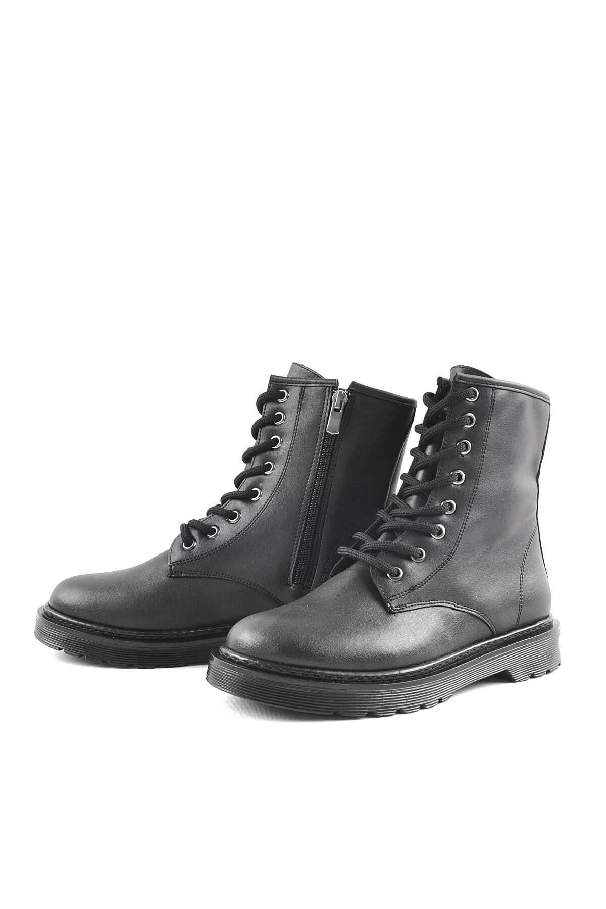 Amelia Mat Siyah Kadın Postal Bot - Görsel 4