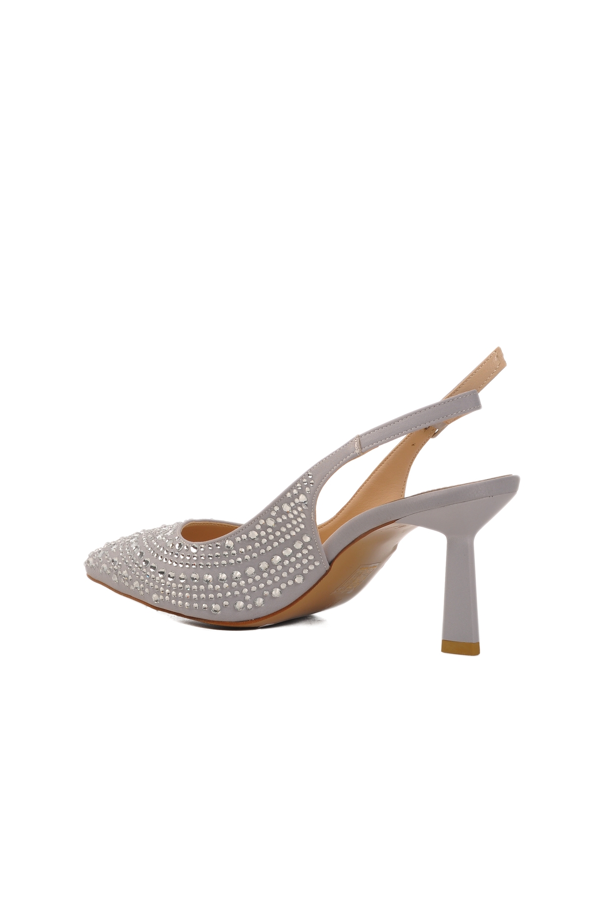 Gümüş Saten İnce Topuklu Kadın Abiye Ayakkabı 575008 Z - Görsel 5