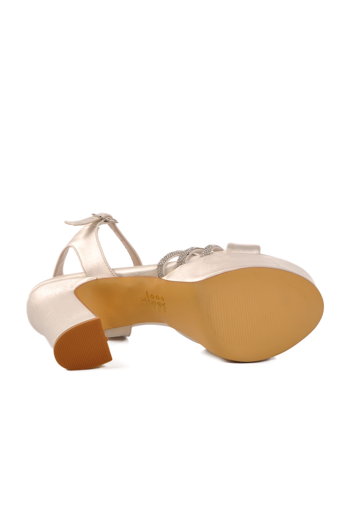 Sedef Saten Kadın Topuklu Abiye Ayakkabı 655413 Z - Görsel 6