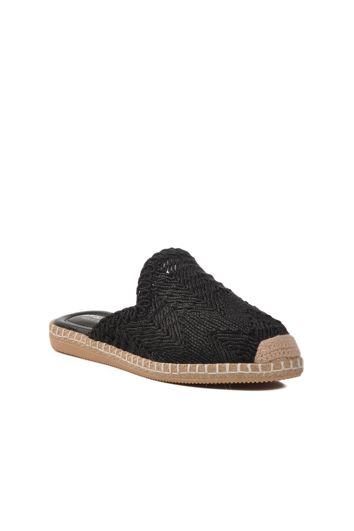 Siyah Önü Kapalı Triko Kadın Terlik 542042 Z - Görsel 4