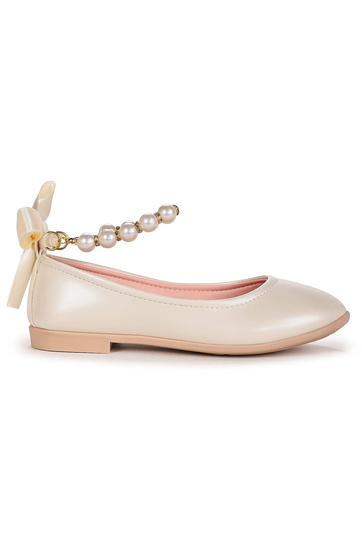 Kiko Kids Kiko Kids Beyaz Blanch İncili Lastikli Kız Çocuk Babet Ayakkabı Sedef | Flo Beyaz - 5. görsel