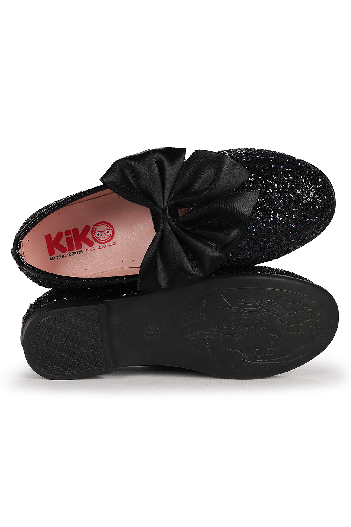 Tari Cam Kırığı Fiyonk Lastikli Kız Çocuk Babet Ayakkabı Siyah - Görsel 6