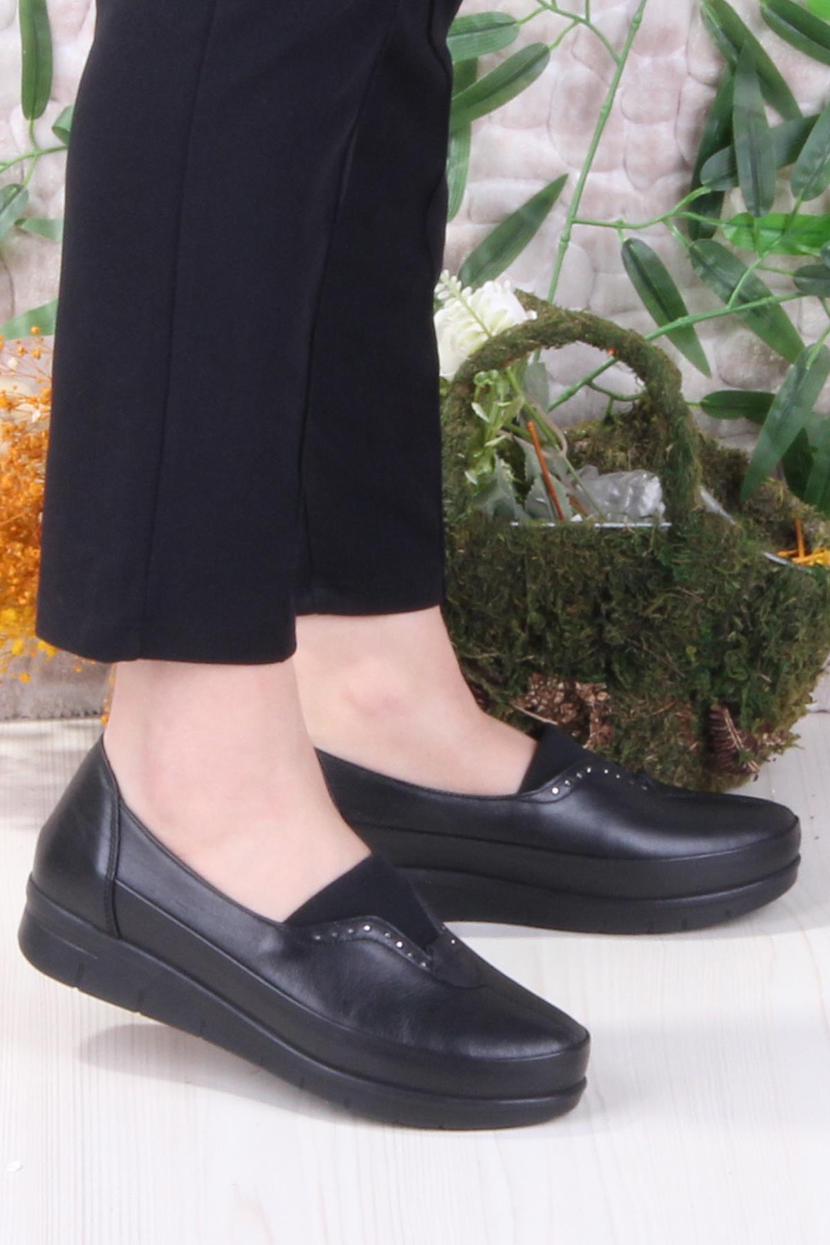 9026 Yumuşak Rahat Hakiki Deri Kadın Ayakkabı - Görsel 2