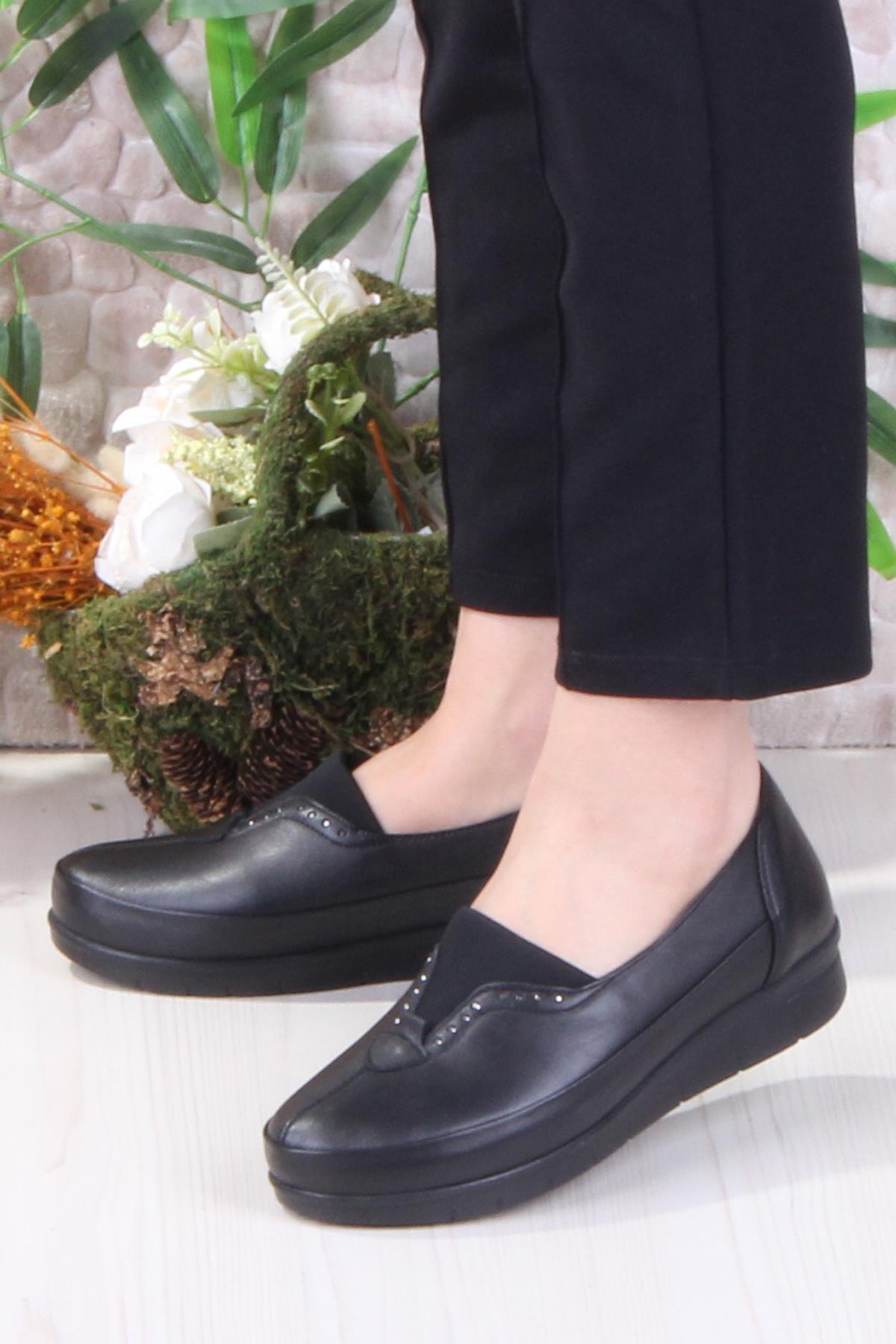 9026 Yumuşak Rahat Hakiki Deri Kadın Ayakkabı - Görsel 4