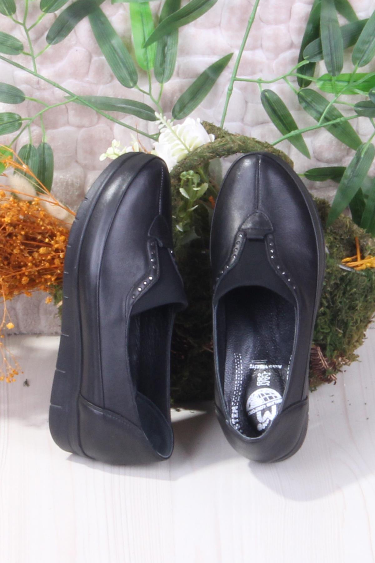 9026 Yumuşak Rahat Hakiki Deri Kadın Ayakkabı - Görsel 6