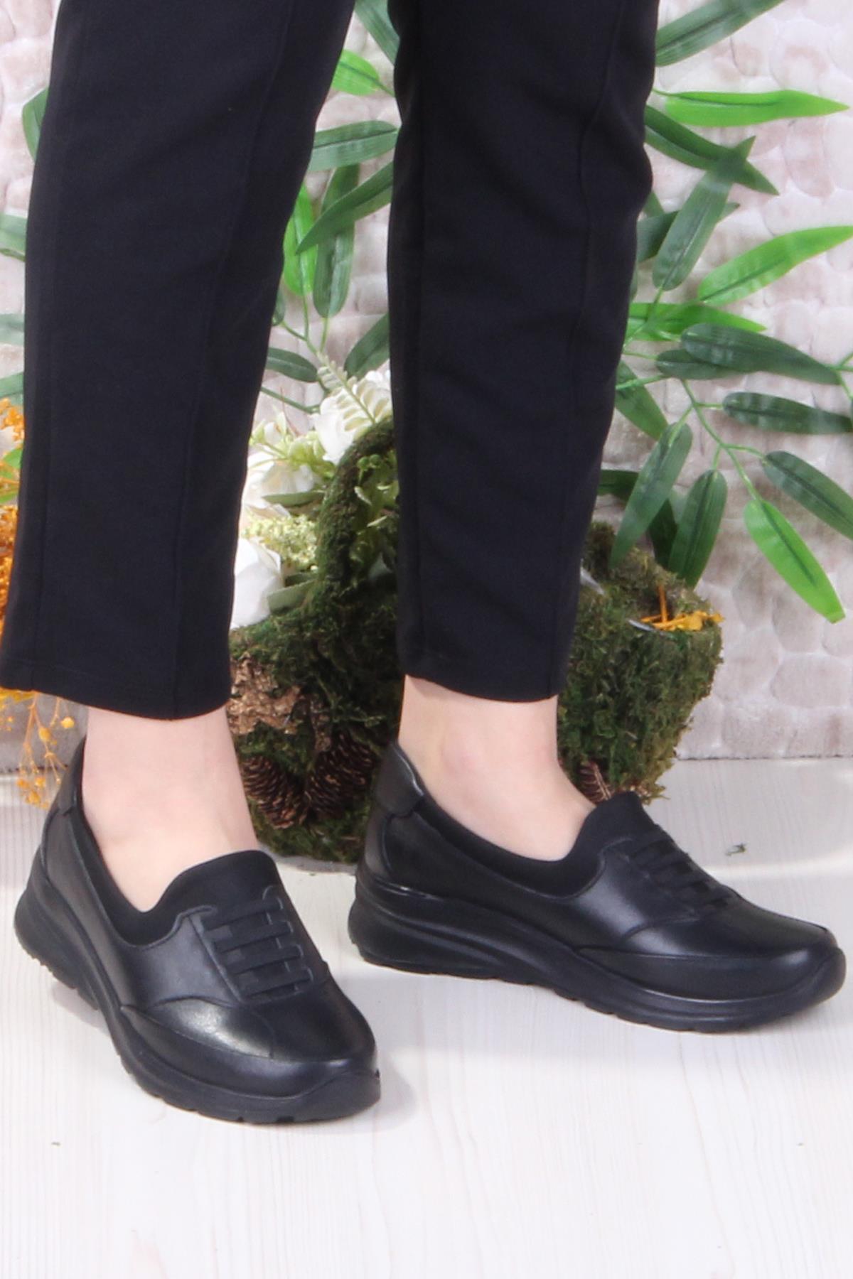 42044 Hafif Rahat Esnek Hakiki Deri Kadın Ayakkabı - Görsel 3