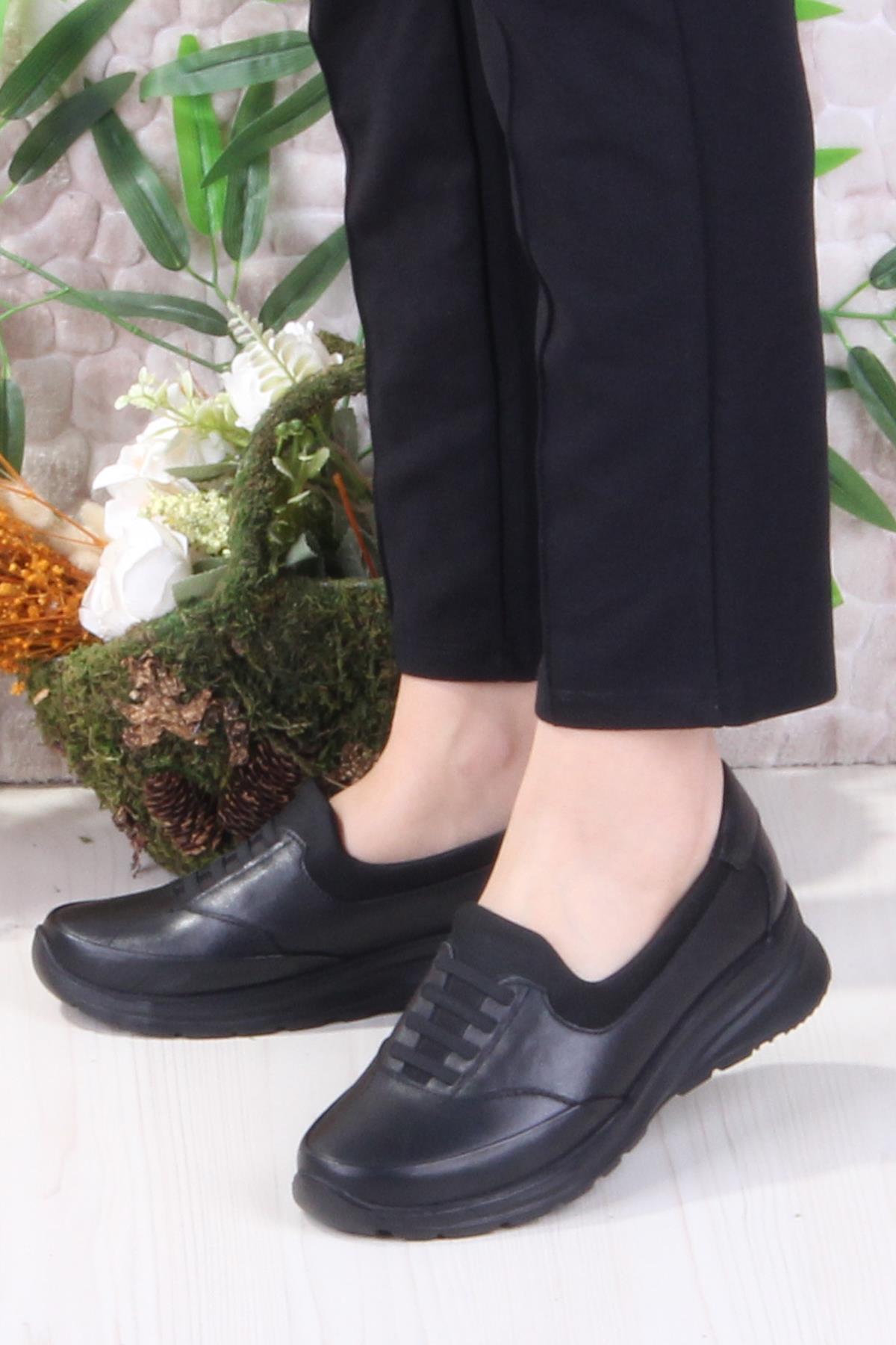 42044 Hafif Rahat Esnek Hakiki Deri Kadın Ayakkabı - Görsel 4