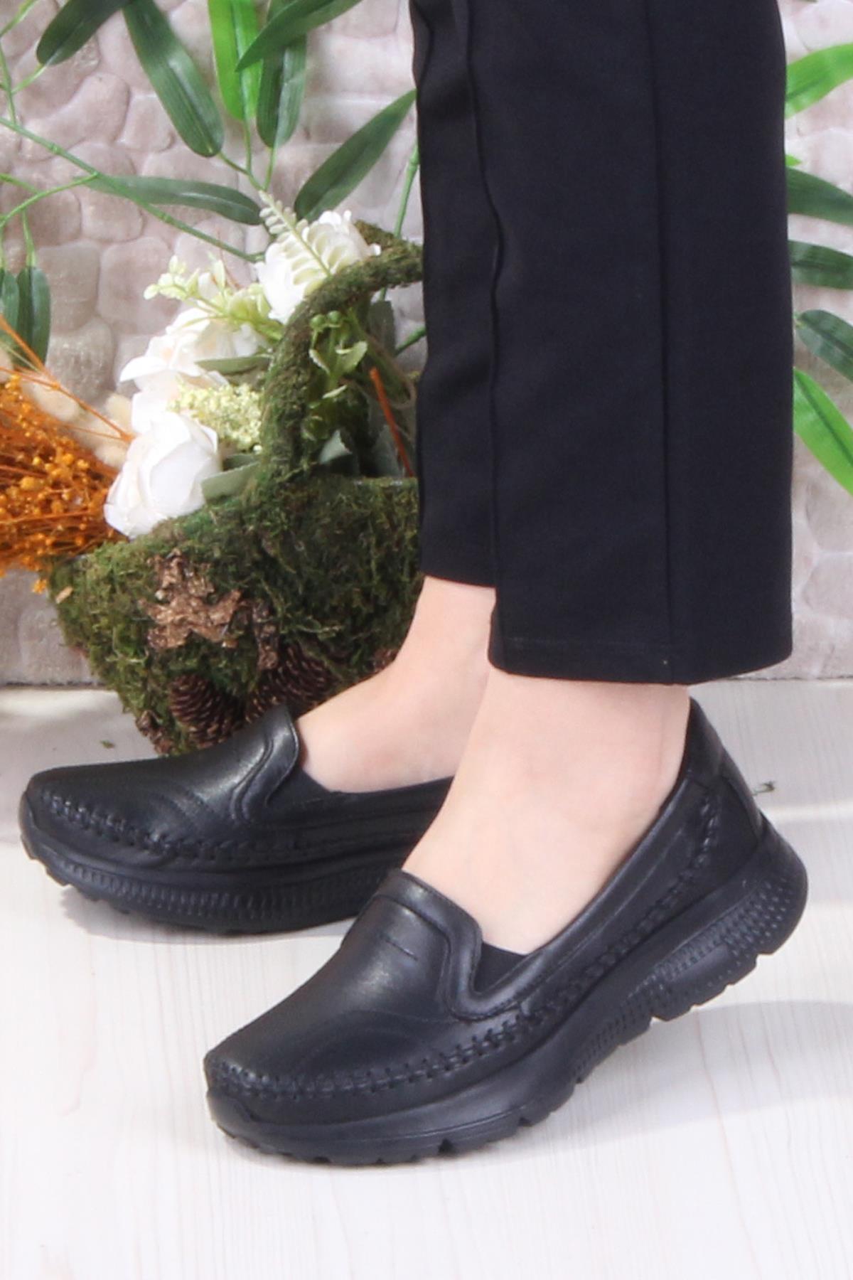 42023 Hafif Rahat Esnek Hakiki Deri Kadın Ayakkabı - Görsel 4