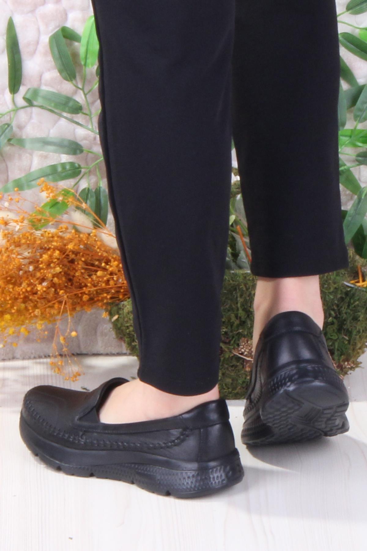 42023 Hafif Rahat Esnek Hakiki Deri Kadın Ayakkabı - Görsel 5